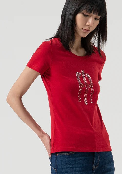 Fracomina T-Shirt logo strass FP25WT3002J401N5 T51 Fracomina Jeans