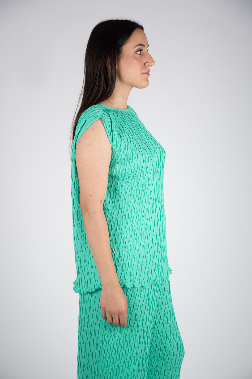 Ji Jil Blusa plissè irregolare JPE24BL2470GG0047 0077 Ji Jil