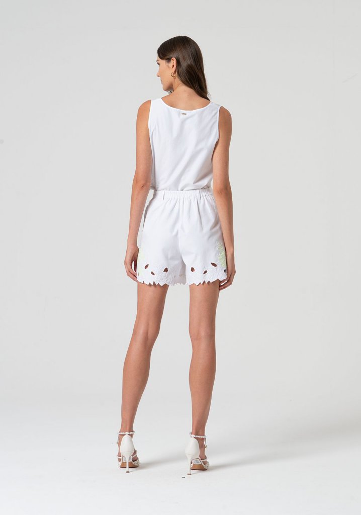 Fracomina Shorts in cotone pizzo San Gallo FS25SV6002W445E5 T35 Fracomina Main