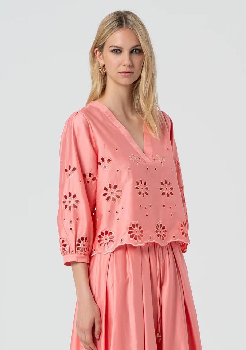 Fracomina Blusa in pizzo San Gallo FJ25ST1002W400E5 107 Fracomina Easy chic