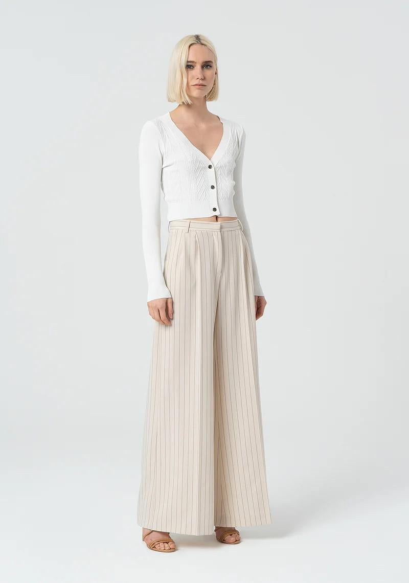 Fracomina Pantalone palazzo gessato FR25SV3002W761D4 108 Fracomina Preview