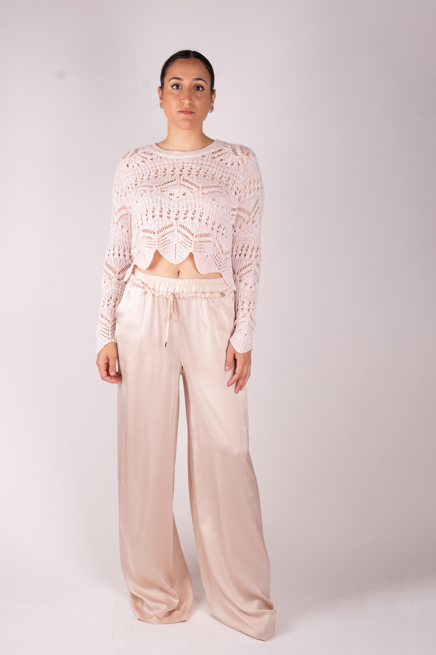 Fracomina Maglia crop traforata FJ25ST7010K457R6 E06 Fracomina Easy chic