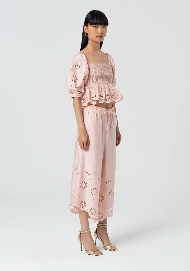 Fracomina pantalone cropped in pizzo San Gallo FJ25SV3002W400E5 F32 Fracomina Easy chic