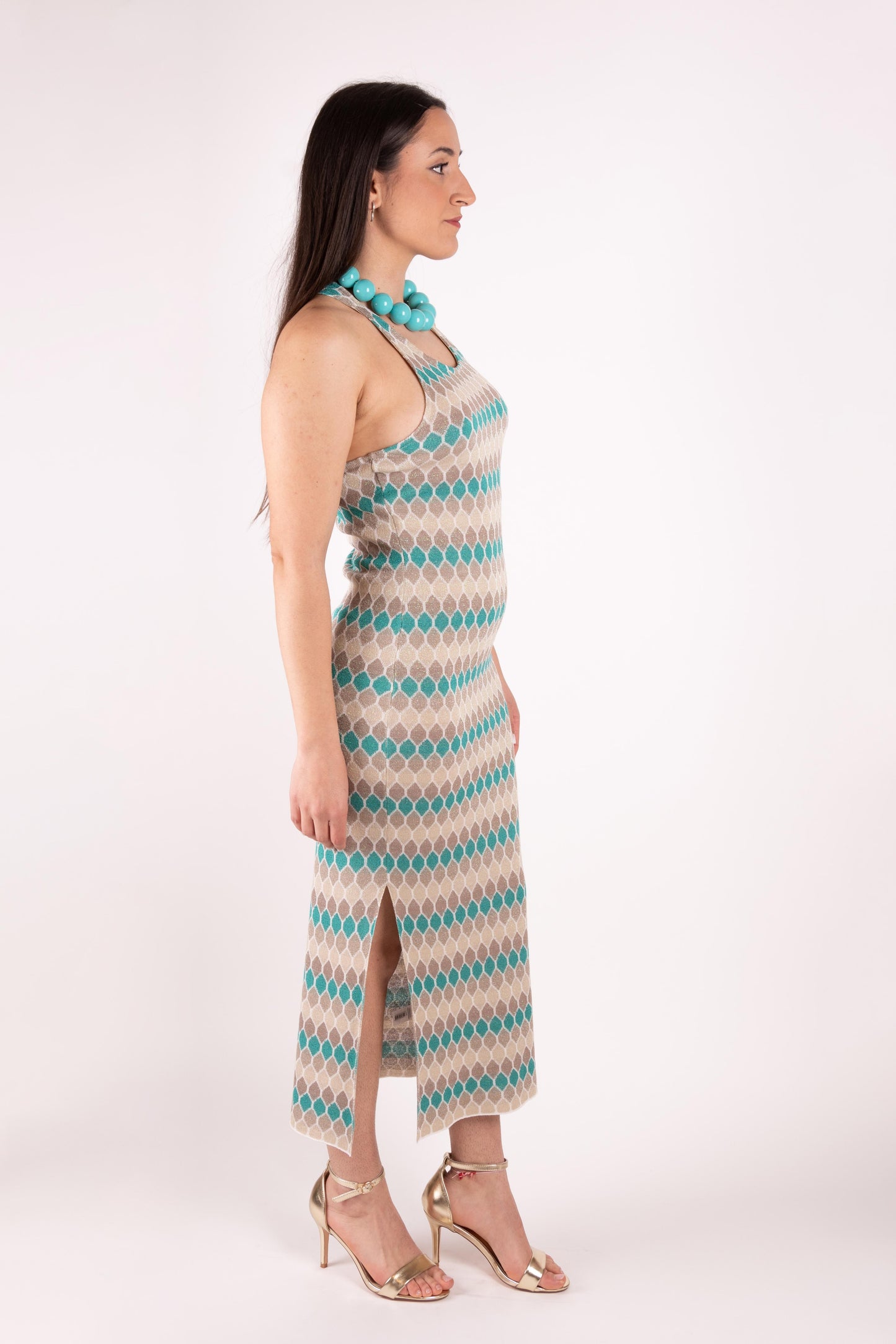 Fracomina Abito aderente in maglia lurex FS25SD5006K414F8 210 Fracomina Main