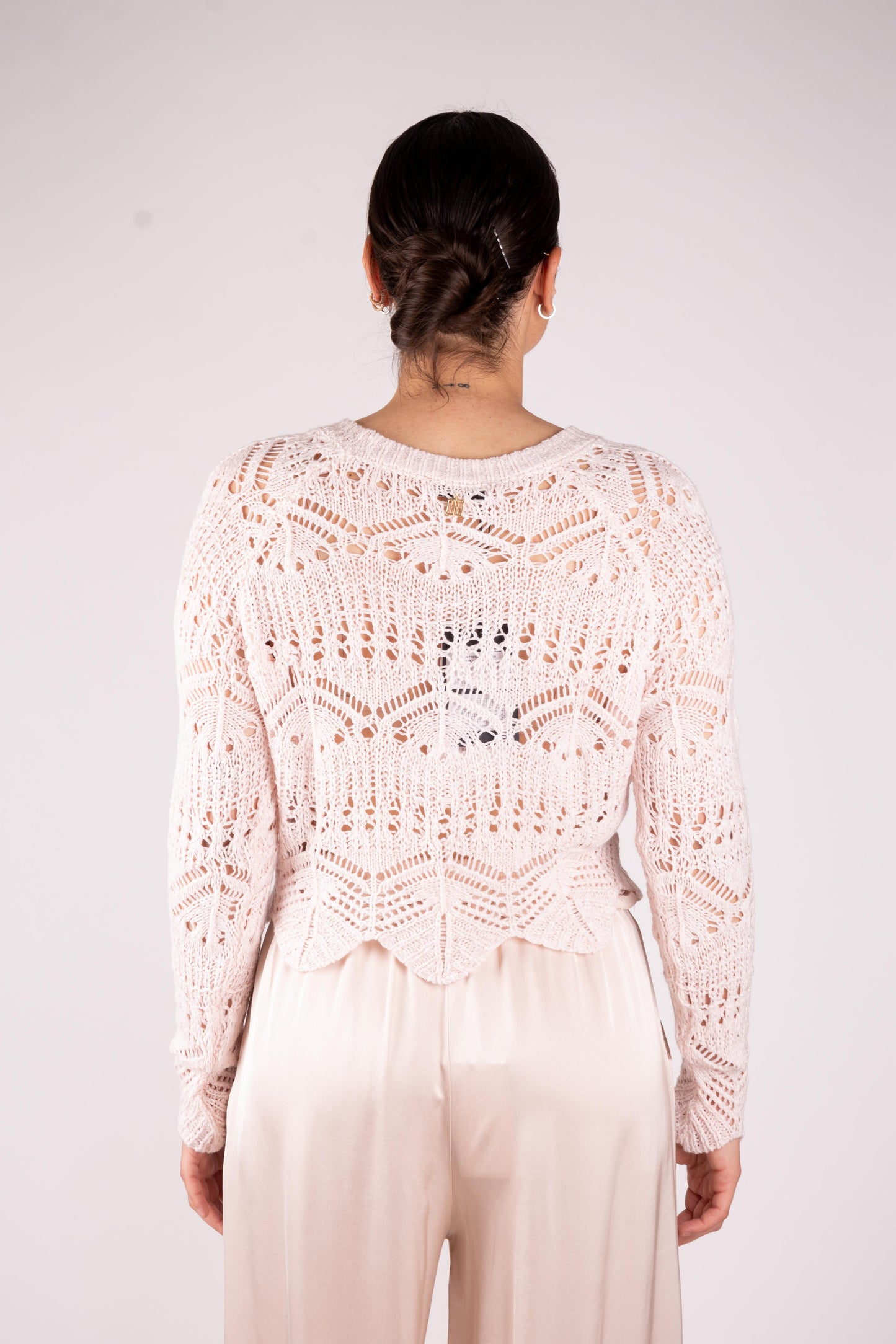 Fracomina Maglia crop traforata FJ25ST7010K457R6 E06 Fracomina Easy chic