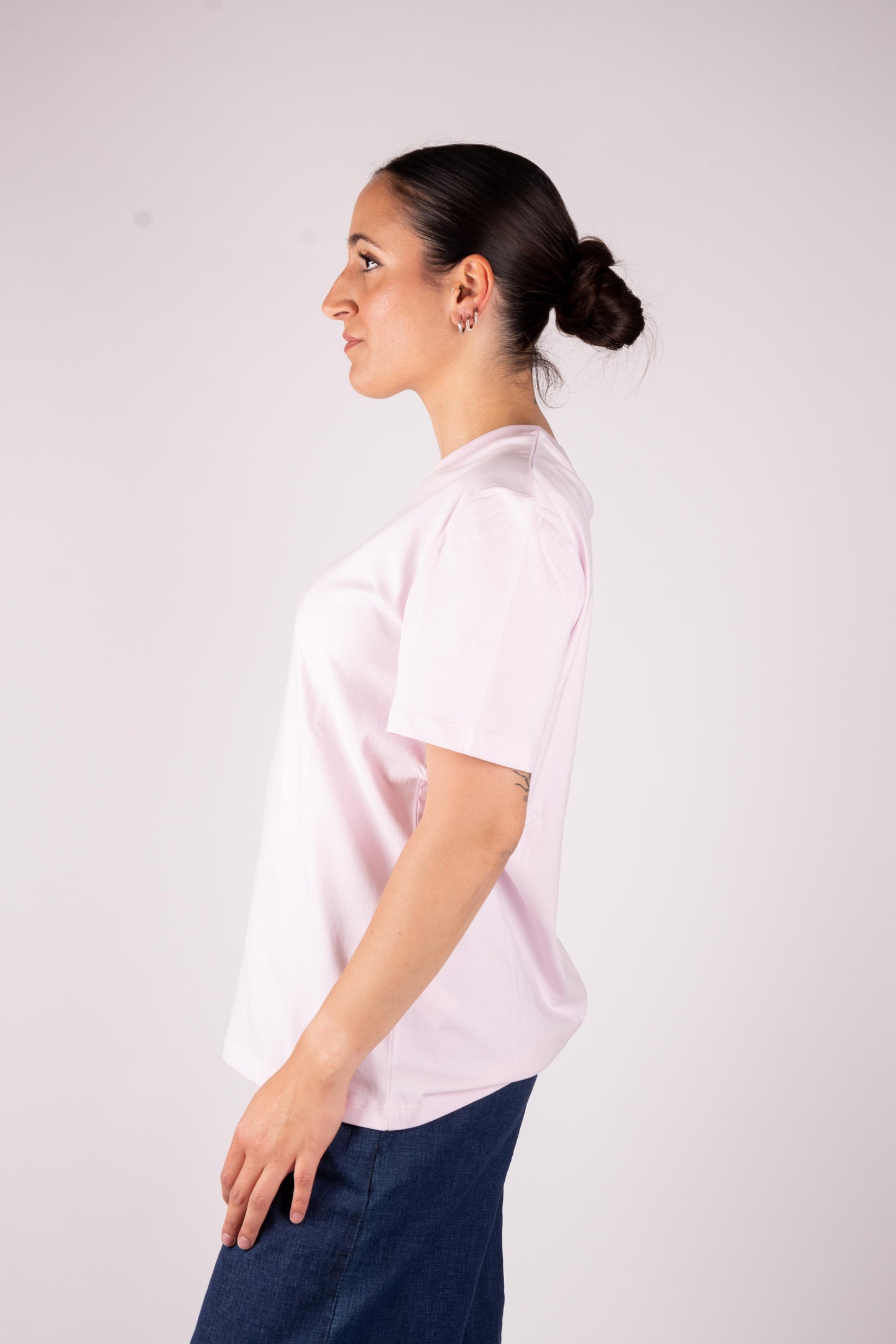 Lumina T-shirt basic cotone unito L8869 01 LUMINA
