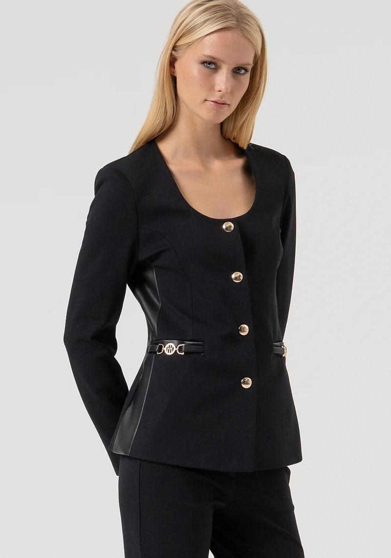 Fracomina Giacca slim mix tessuti FR25WJ2006W78001 053 Fracomina Preview