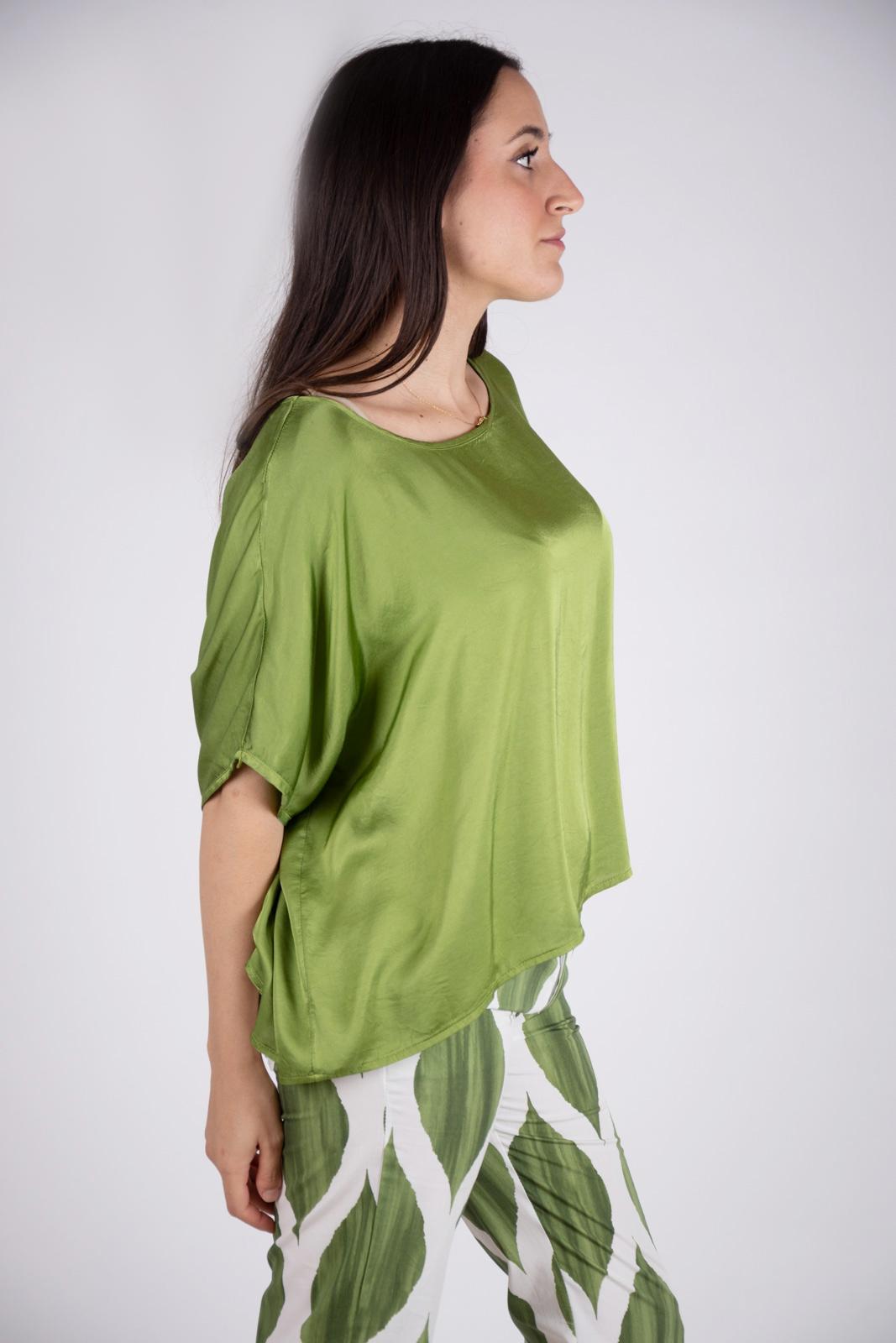 Le Streghe Blusa over in satin P24AN120N 03 Le streghe