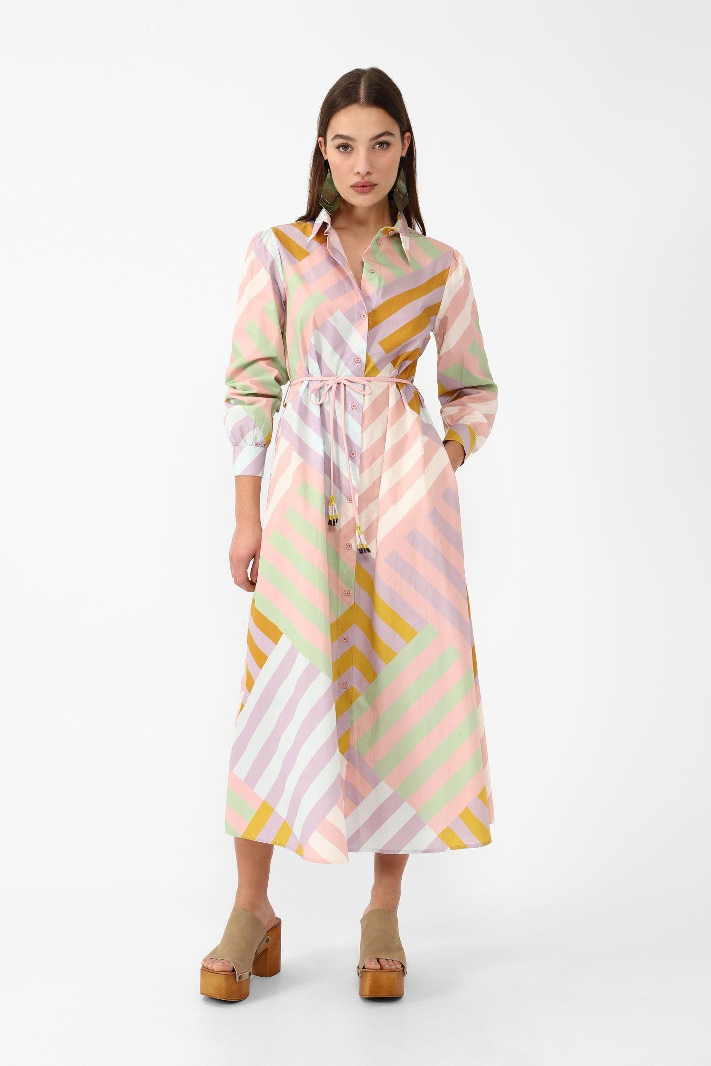 Dixie Abito cotone righe irregolari AIPRJCFA 01 Dixie