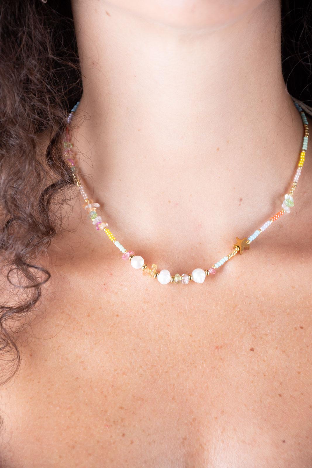Chili collana multi perline con stella COLLANA 001 02 Chili