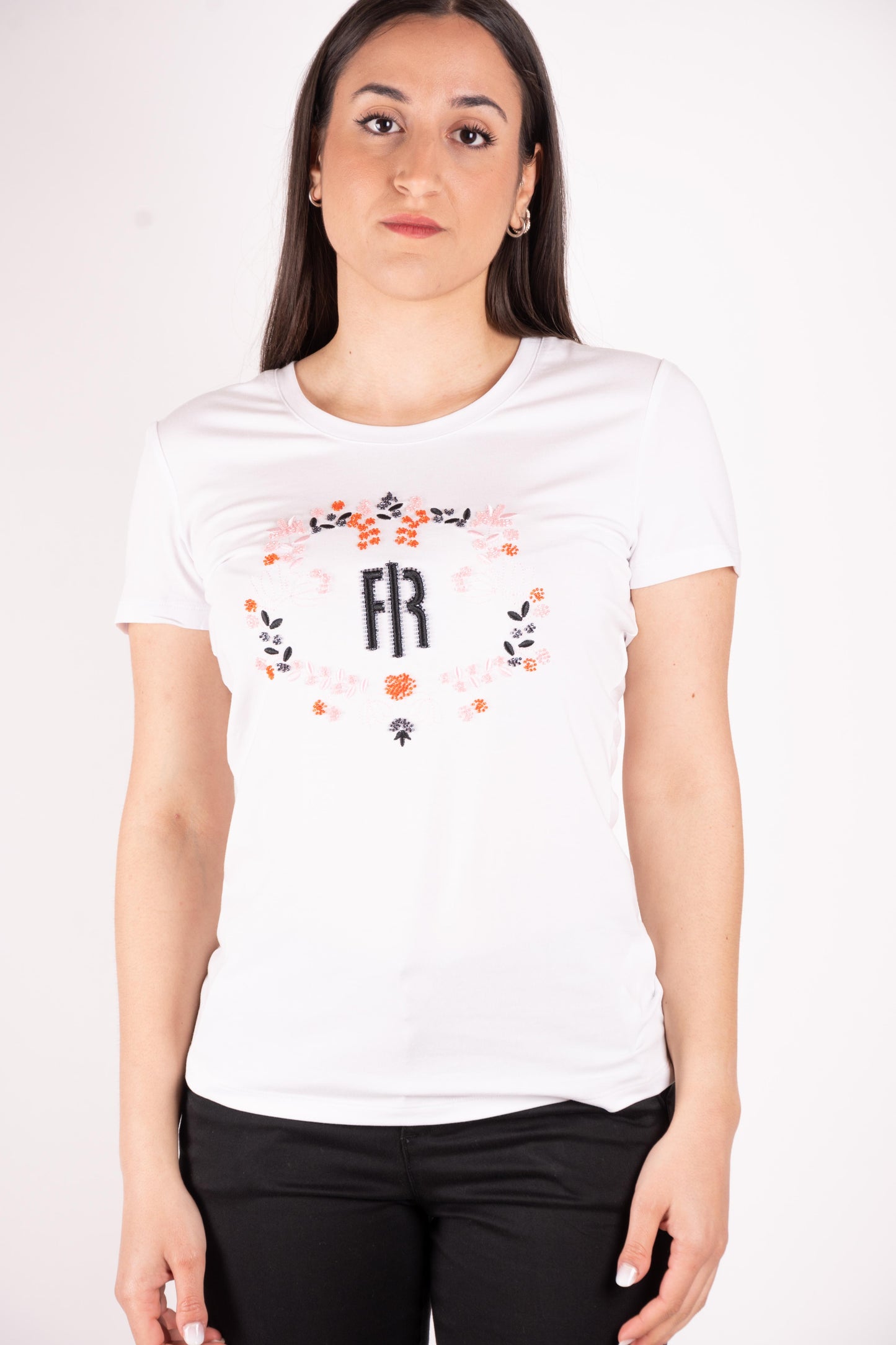 Fracomina T-shirt ricami e perline FR25ST3002J44909 278 Fracomina Preview