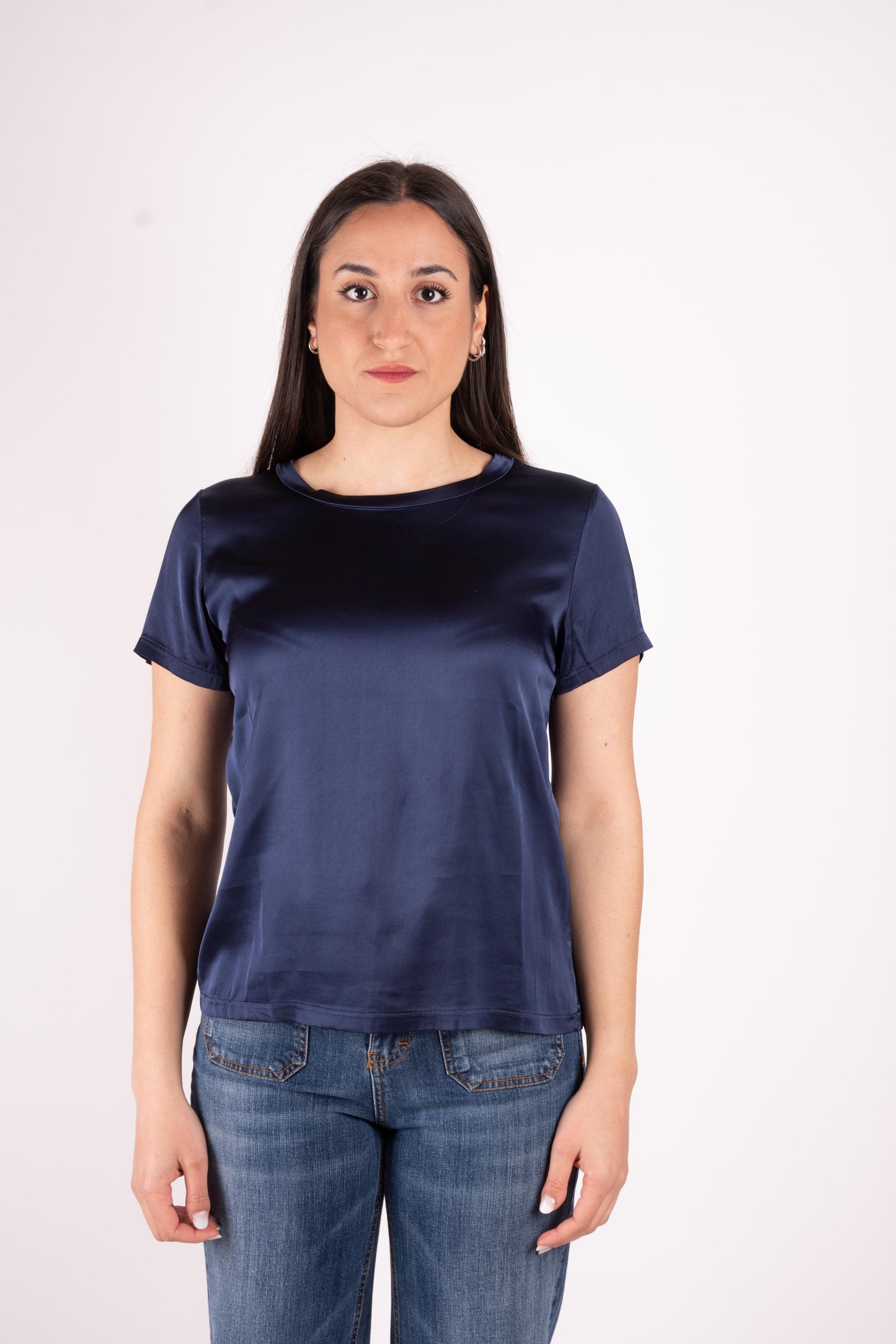 Susy Mix T-Shirt basic in raso FA705BU 05 Susy Mix