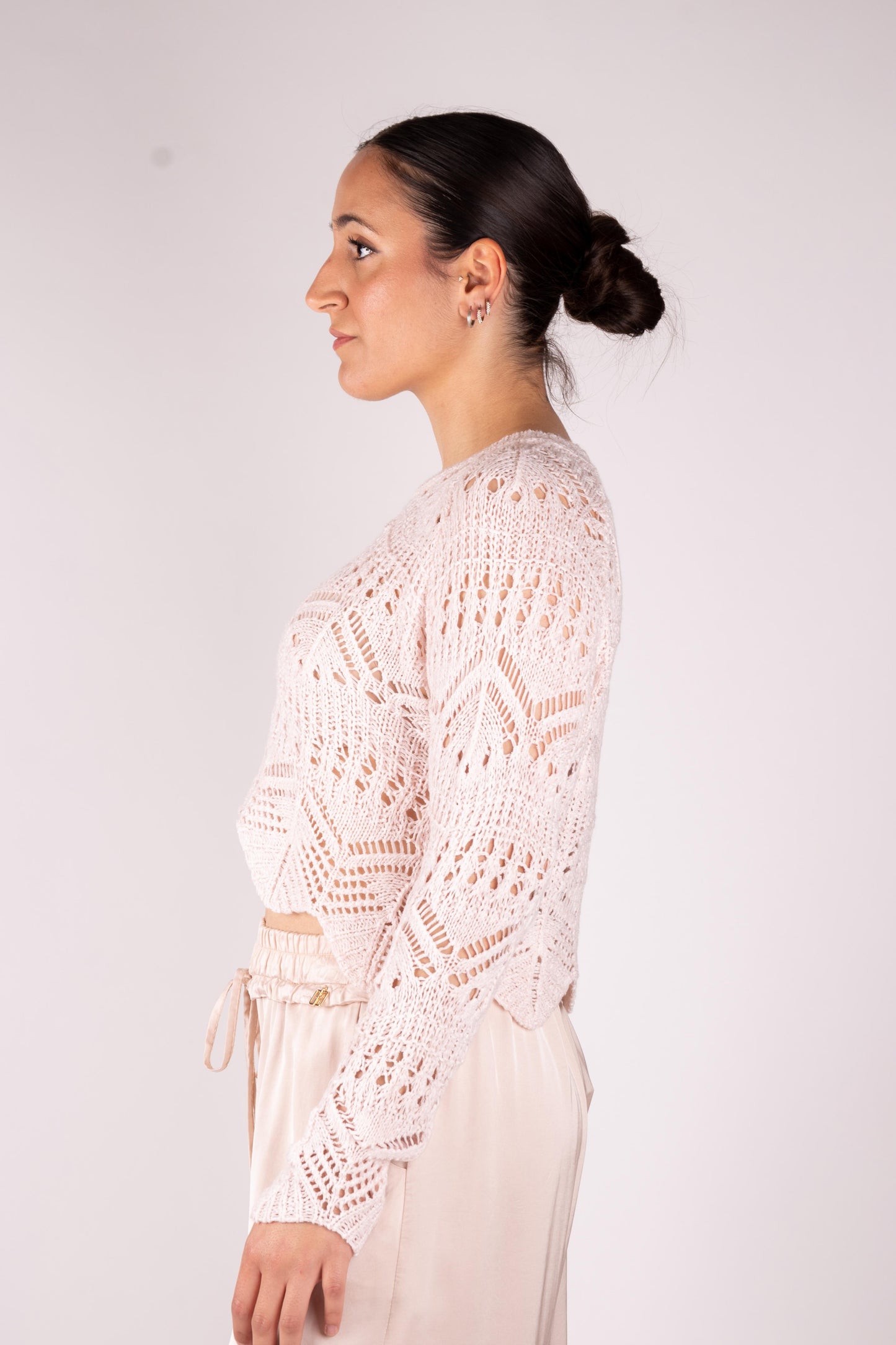 Fracomina Maglia crop traforata FJ25ST7010K457R6 E06 Fracomina Easy chic
