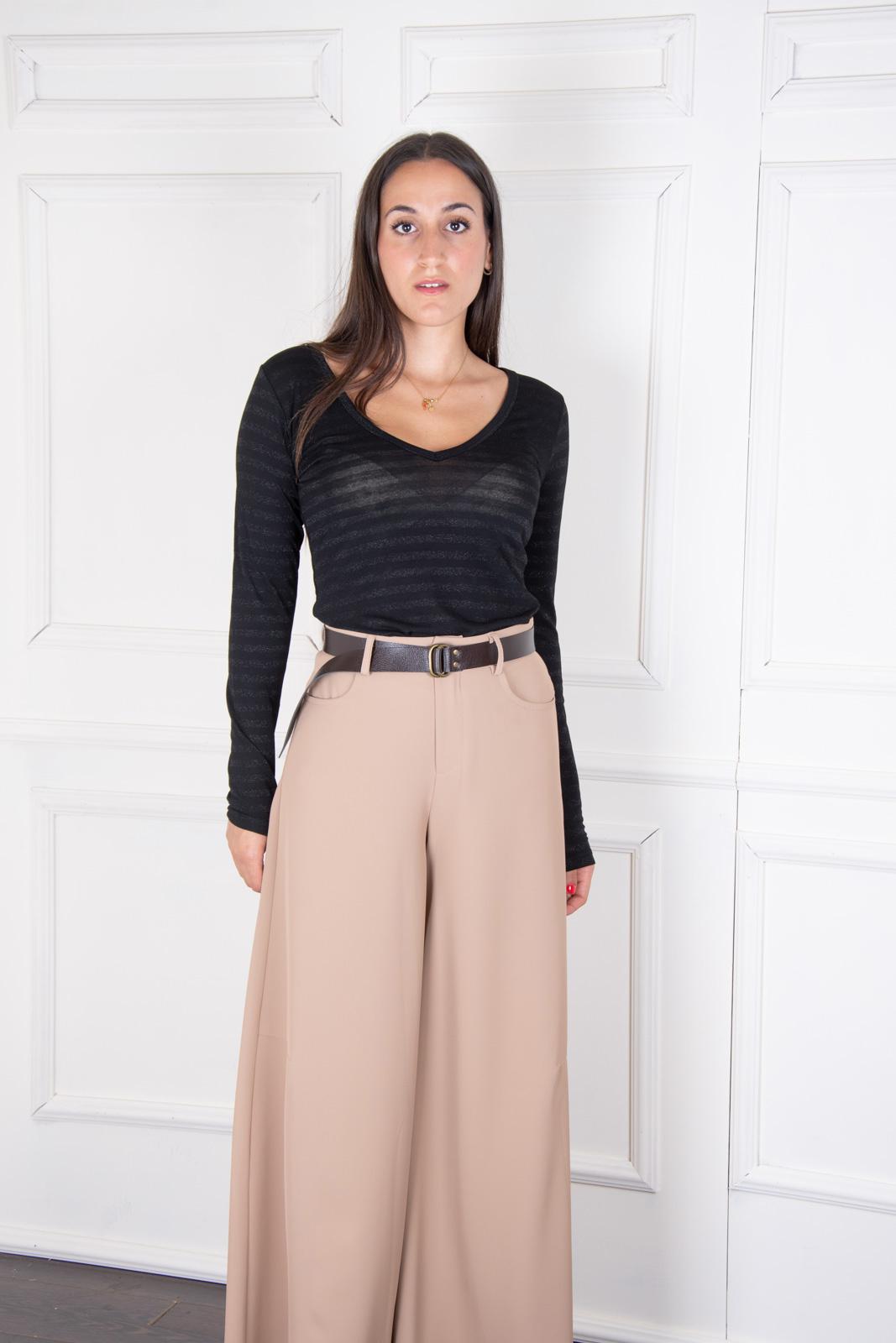 Susymix Scollo a V lurex righe 10617 01 Susy Mix