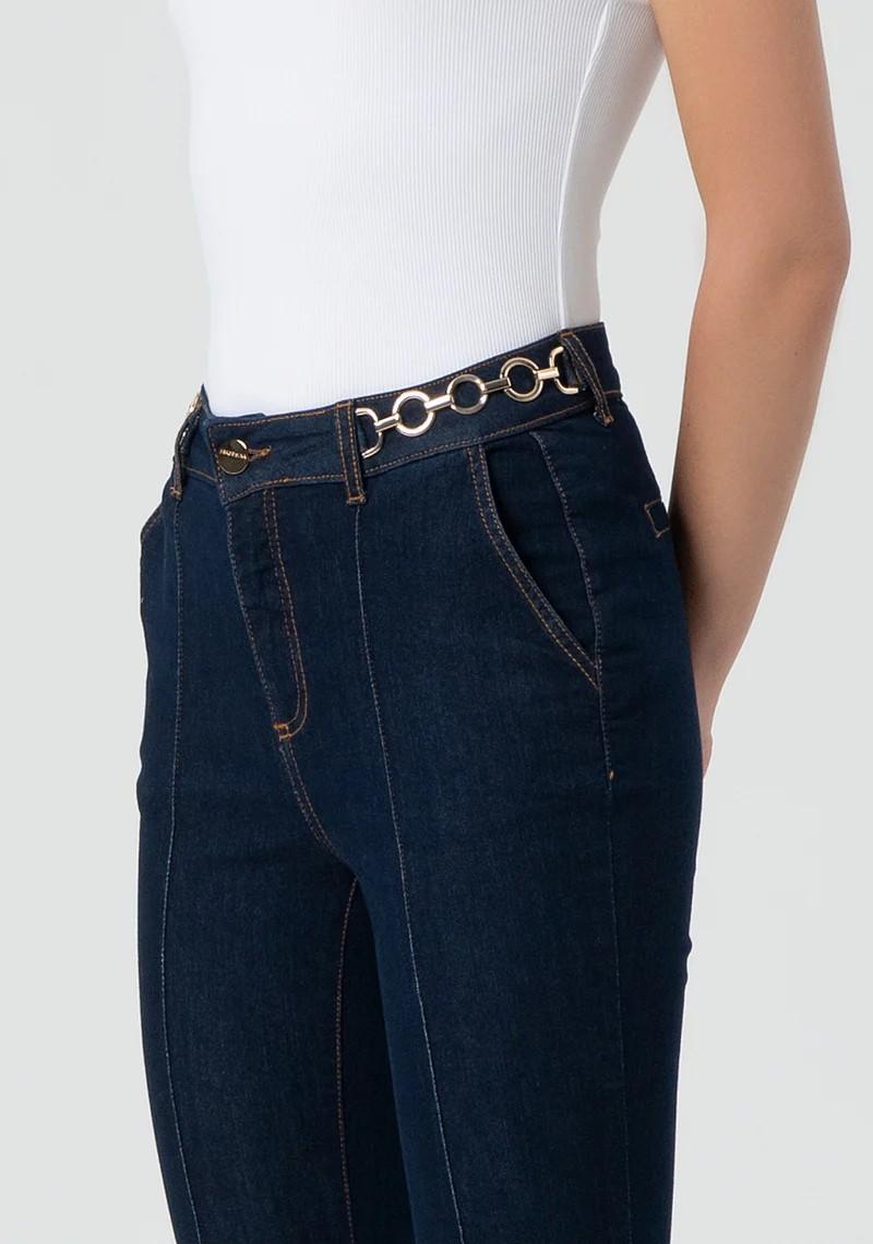 Fracomina Jeans Cropped con dettaglio logo FR25SV9009D46093 L23 Fracomina Preview
