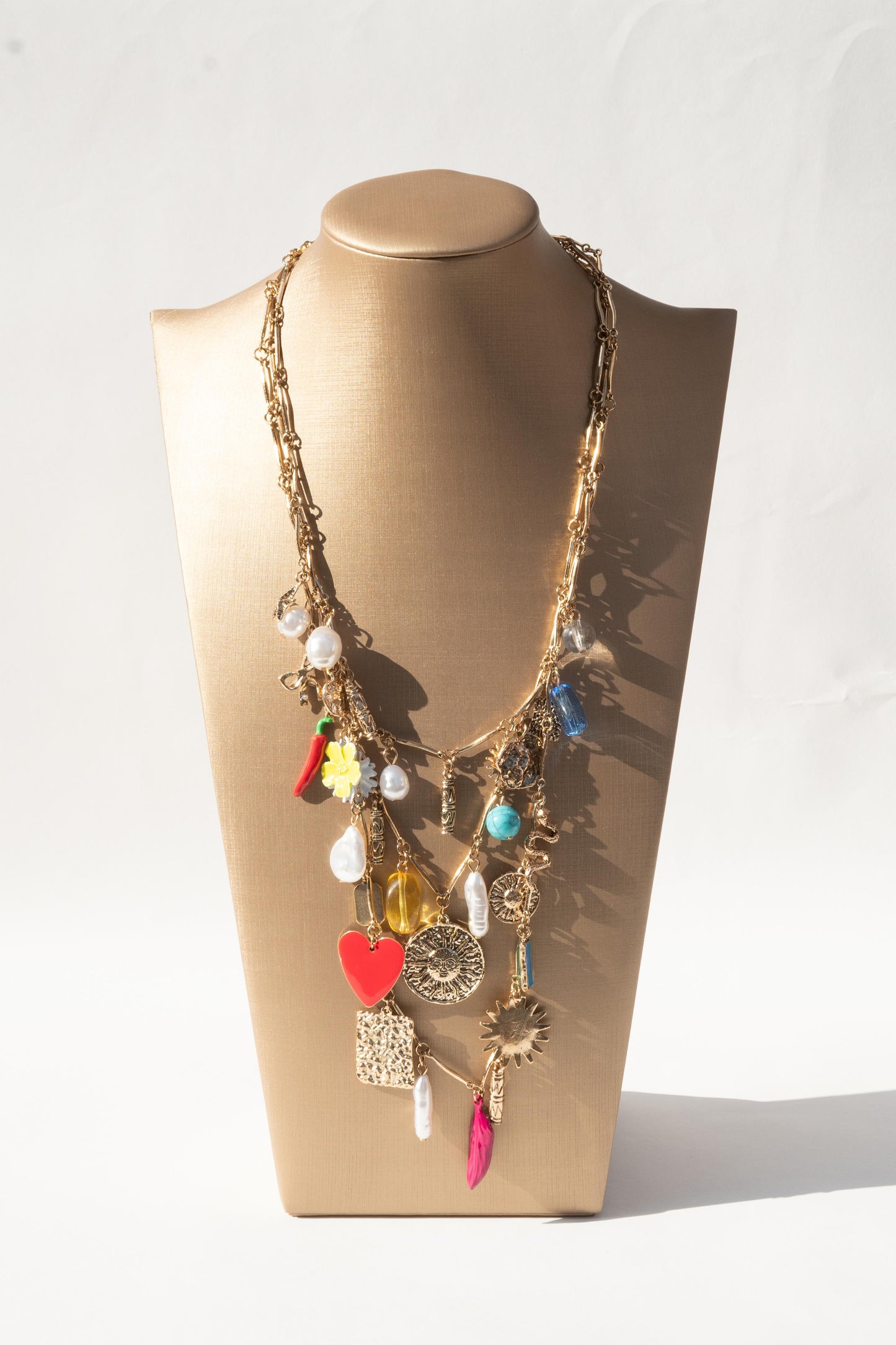 Chili Detaìls Collana multi fili con charm COLLANA CHARM CUORI SOLE 01 Chili
