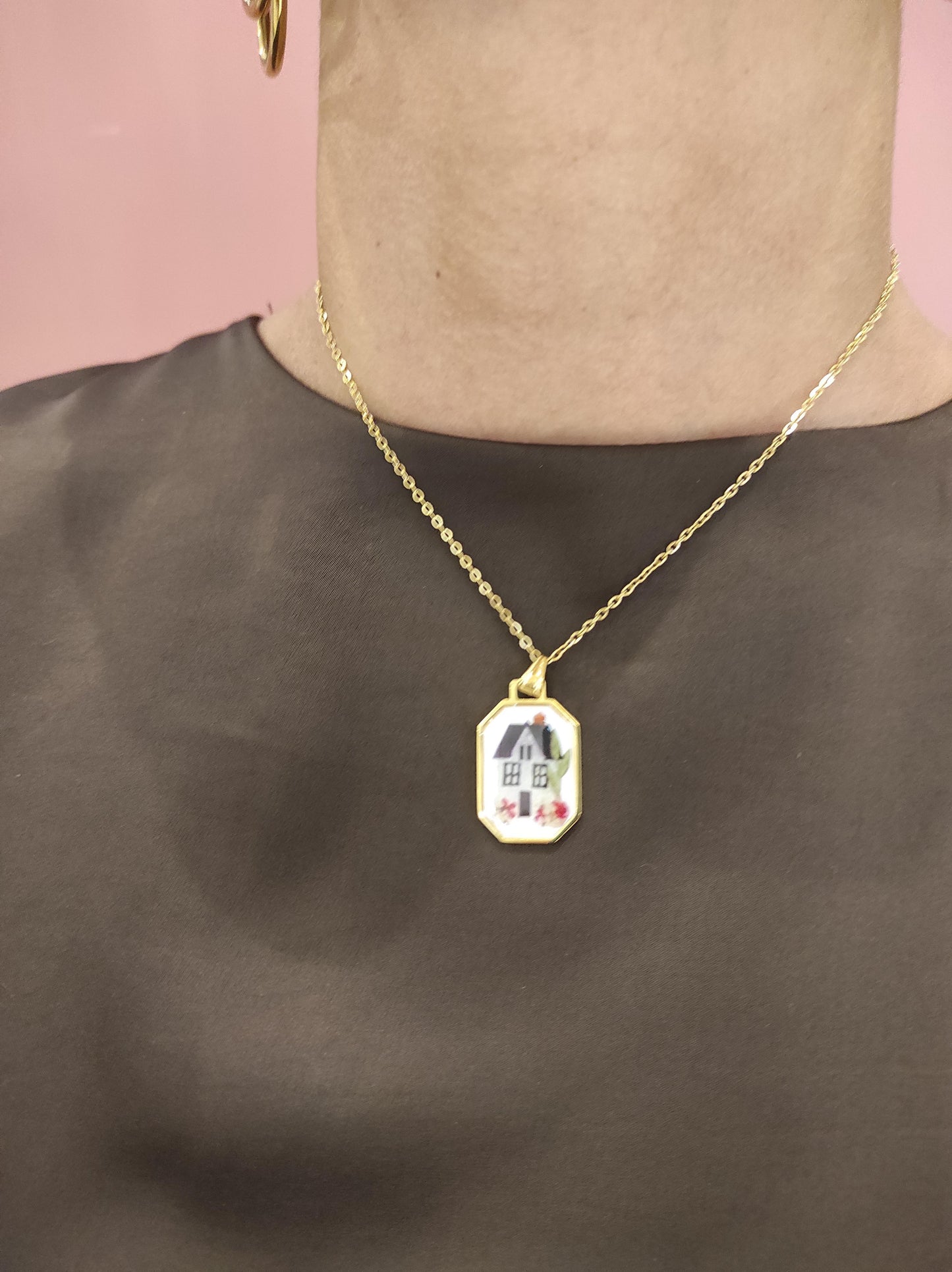 CHILI Collana Pendente in metallo smaltato COLLANA10/A25 01 Chili