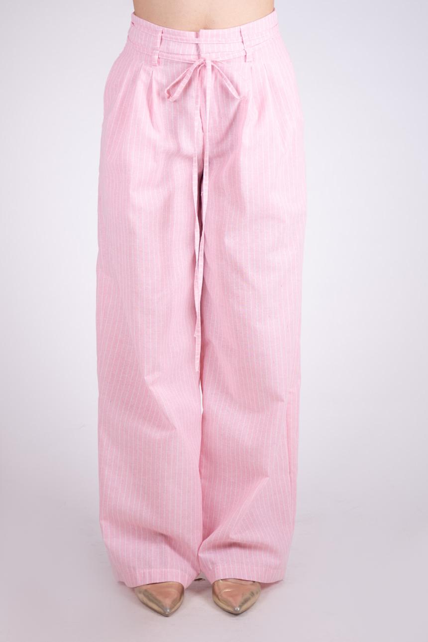 Lumina Pantalone laccetti gamba larga L8662 01 LUMINA