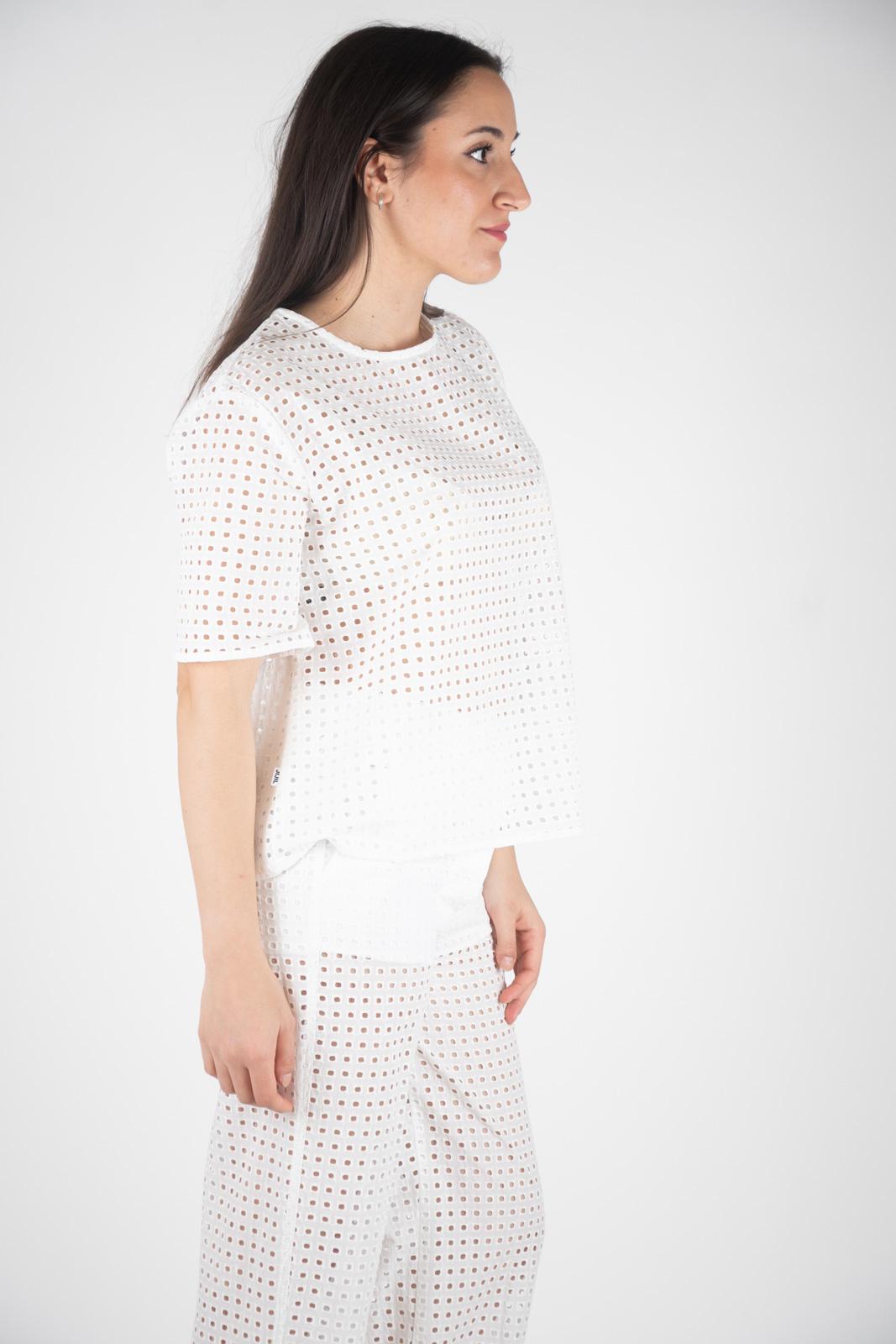 Ji Jil T-shirt in pizzo San Gallo JPE24TS103BPZ0021 0008 Ji Jil