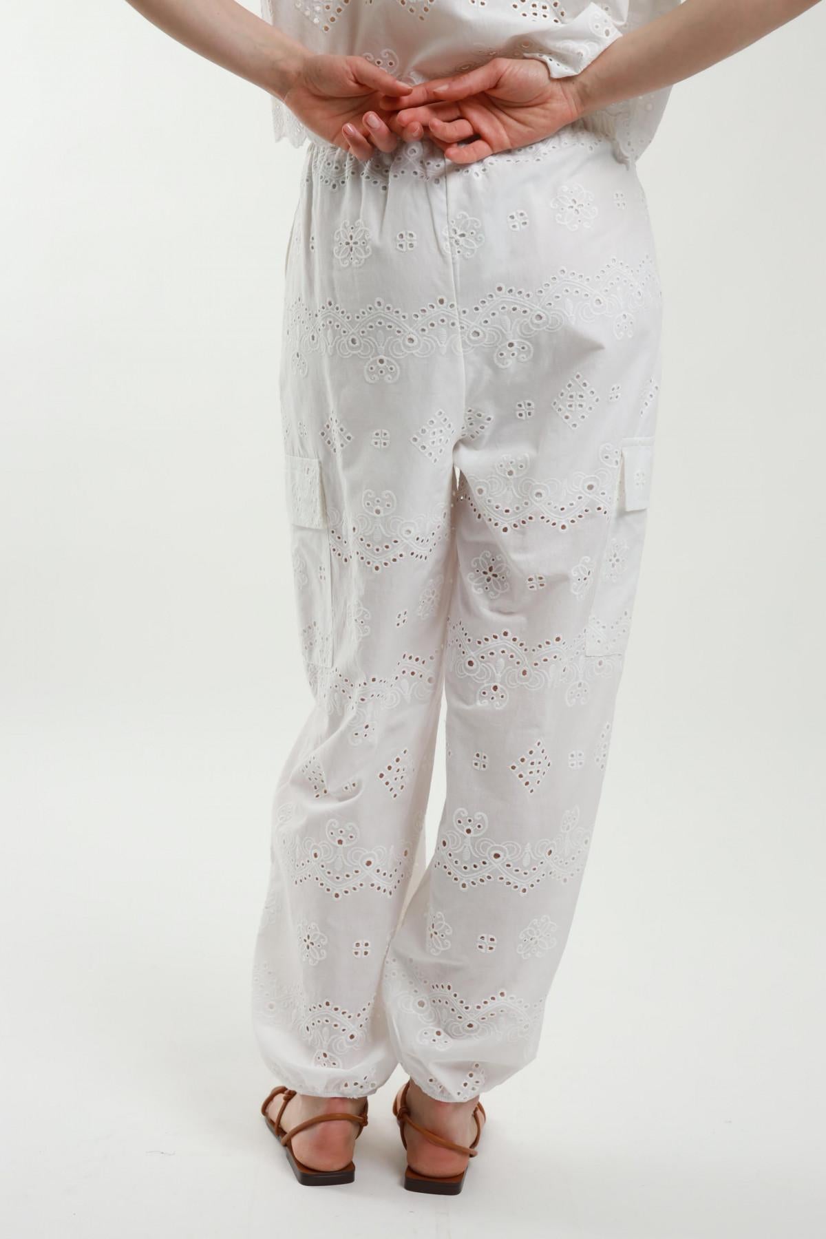 Susymix Pantalone cargo in pizzo Sangallo SM00471 01 Susy Mix