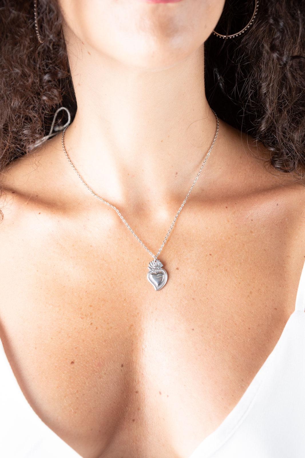 Collana sacro cuore acciaio COLLANA SACRO CUORE 02 Chili