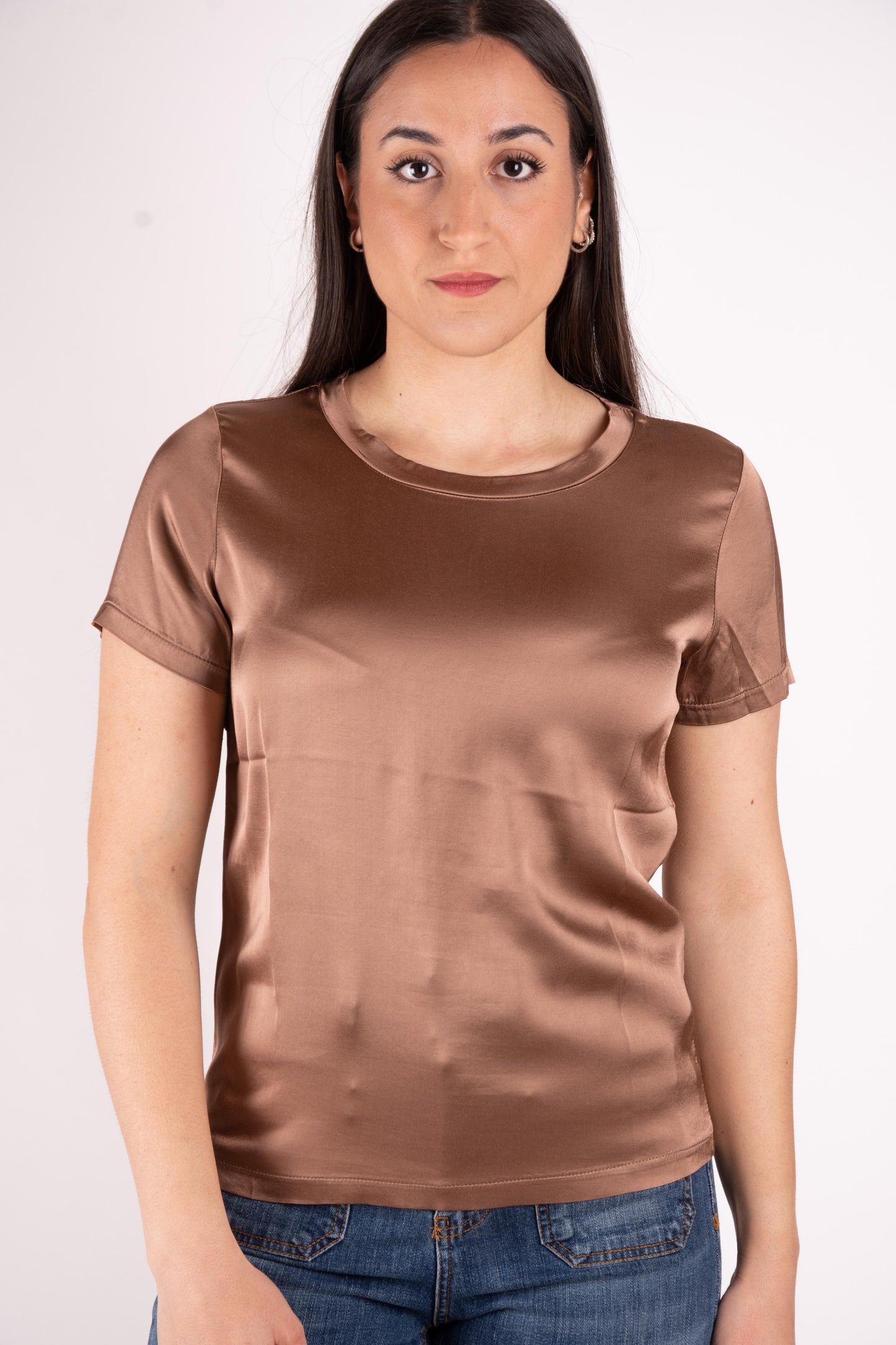 Susy Mix T-Shirt basic in raso FA705BU 04 Susy Mix