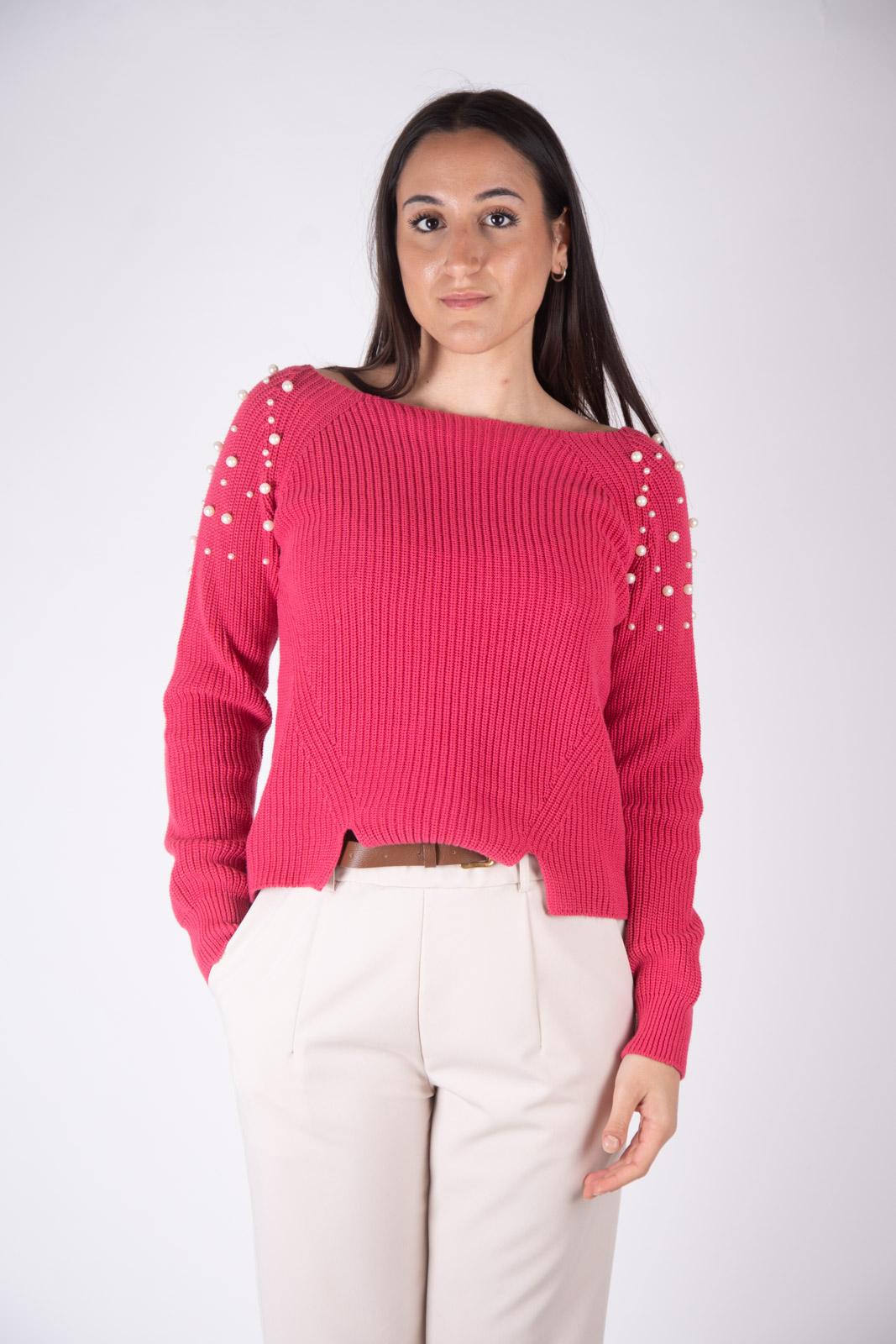 Susy Mix Maglia coste inglese perline 52153180 01 Susy Mix