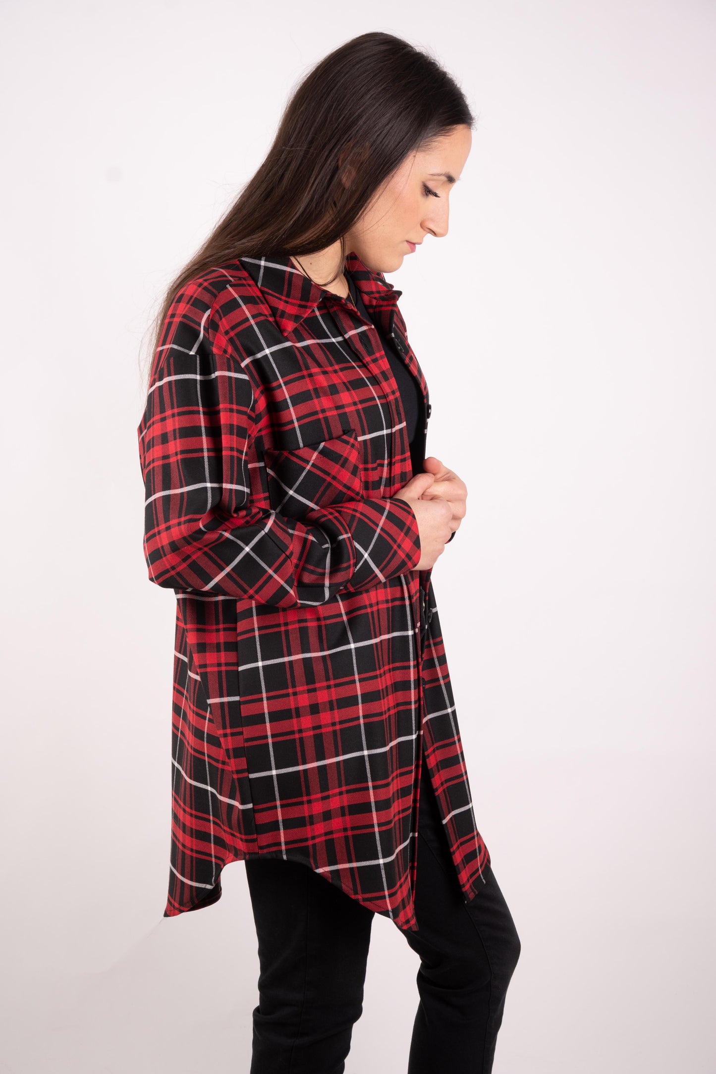 Susy Mix Camicia oversize tartan PP82T2F105 01 Susy Mix