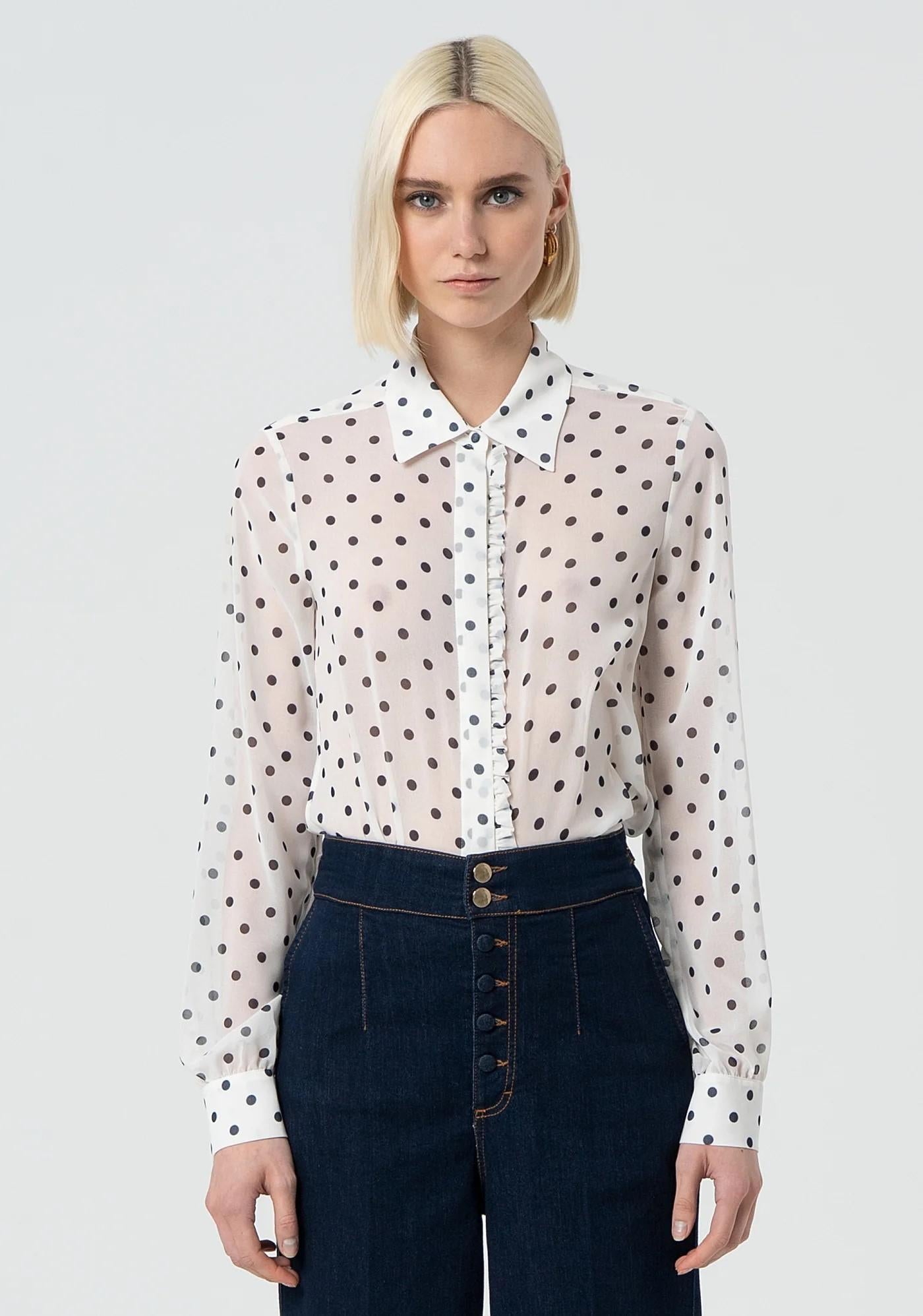 Fracomina Jeans palazzo bottoni in denim FR25SV3014D46093 L23 Fracomina Preview