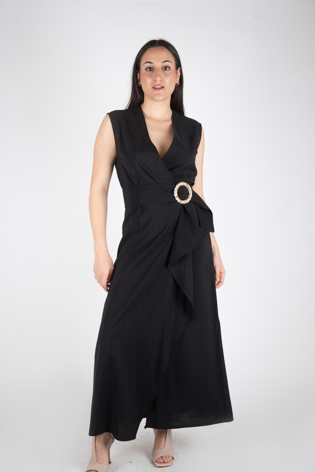 Ji Jil Abito lungo incrocio con cintura JPE24AB2390VI0144 0002 Ji Jil