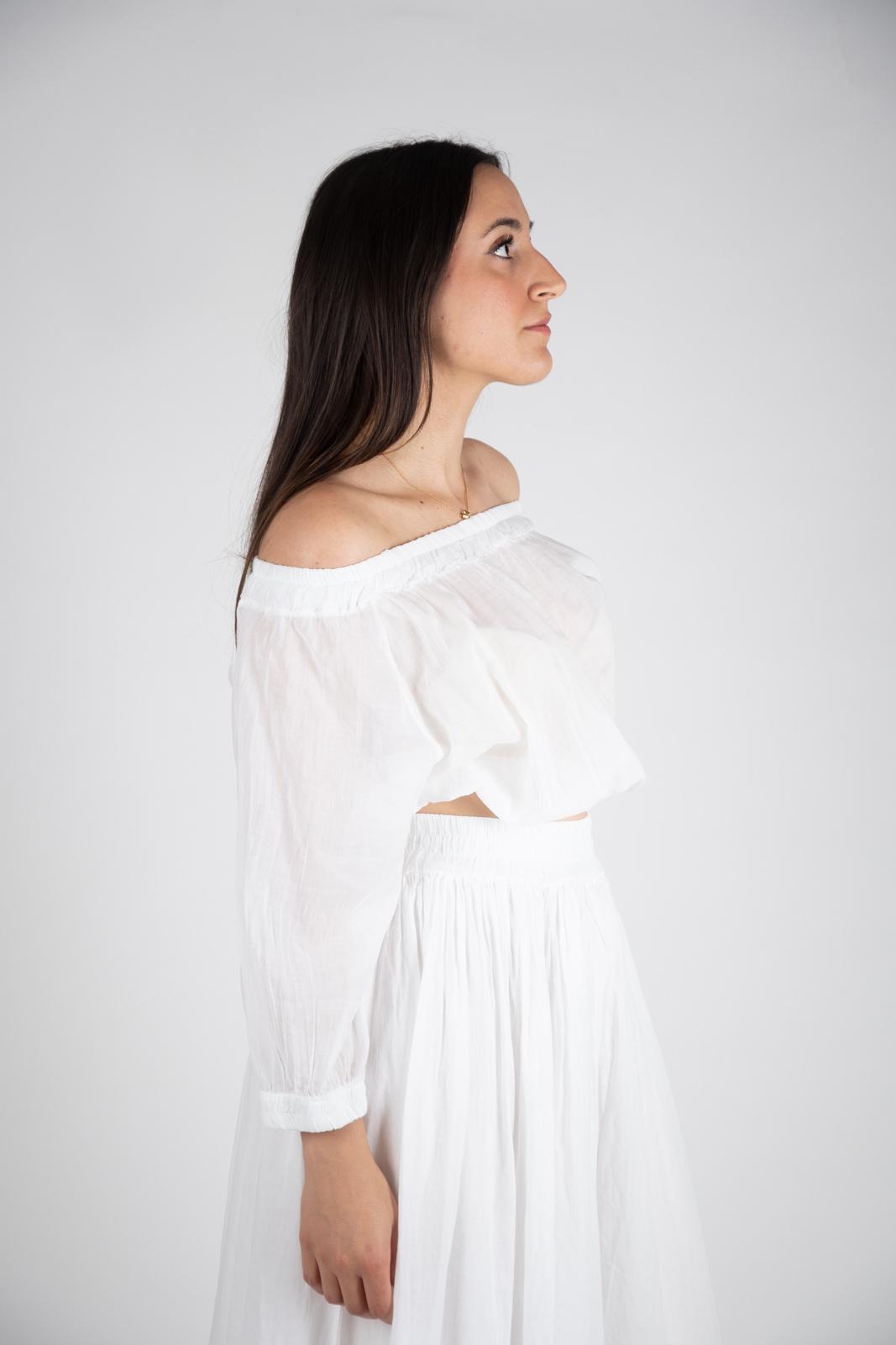 Le Streghe Blusa con arriciature e laccetti P24CA104N 06 Le streghe