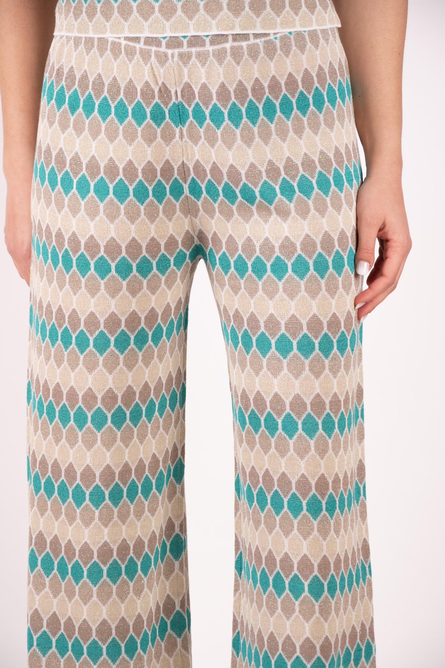 Fracomina Pantalone fantasia geometrica lurex FS25SV3011K414F8 210 Fracomina Main
