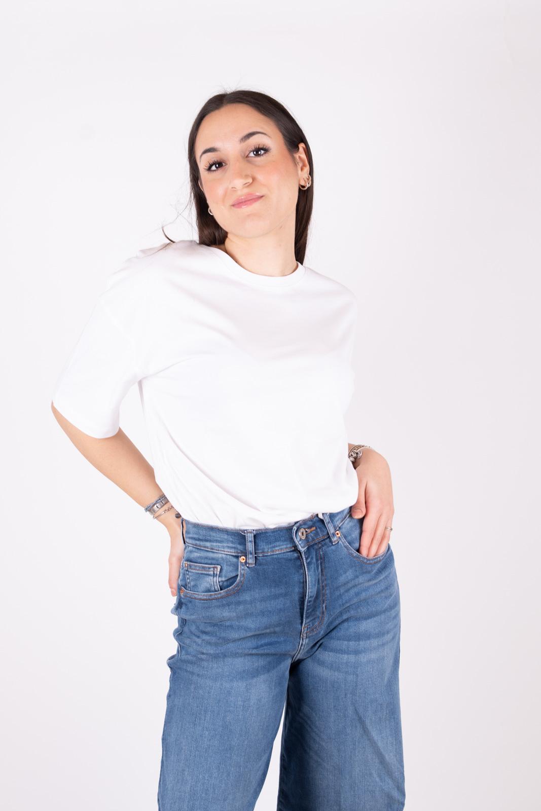 Fracomina T-shirt oversize logo sigla retro FP24ST3006J465N5 278 Fracomina Jeans