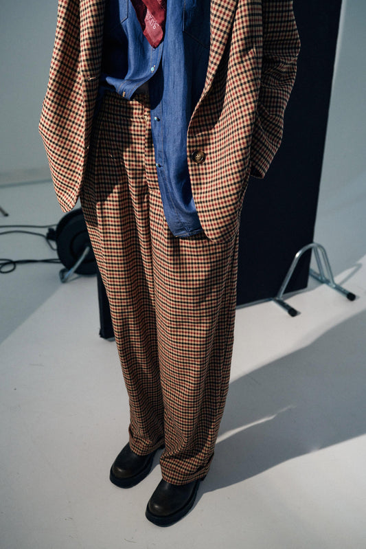 Lumina Pantalone a quadri gamba dritta LD110 01 LUMINA