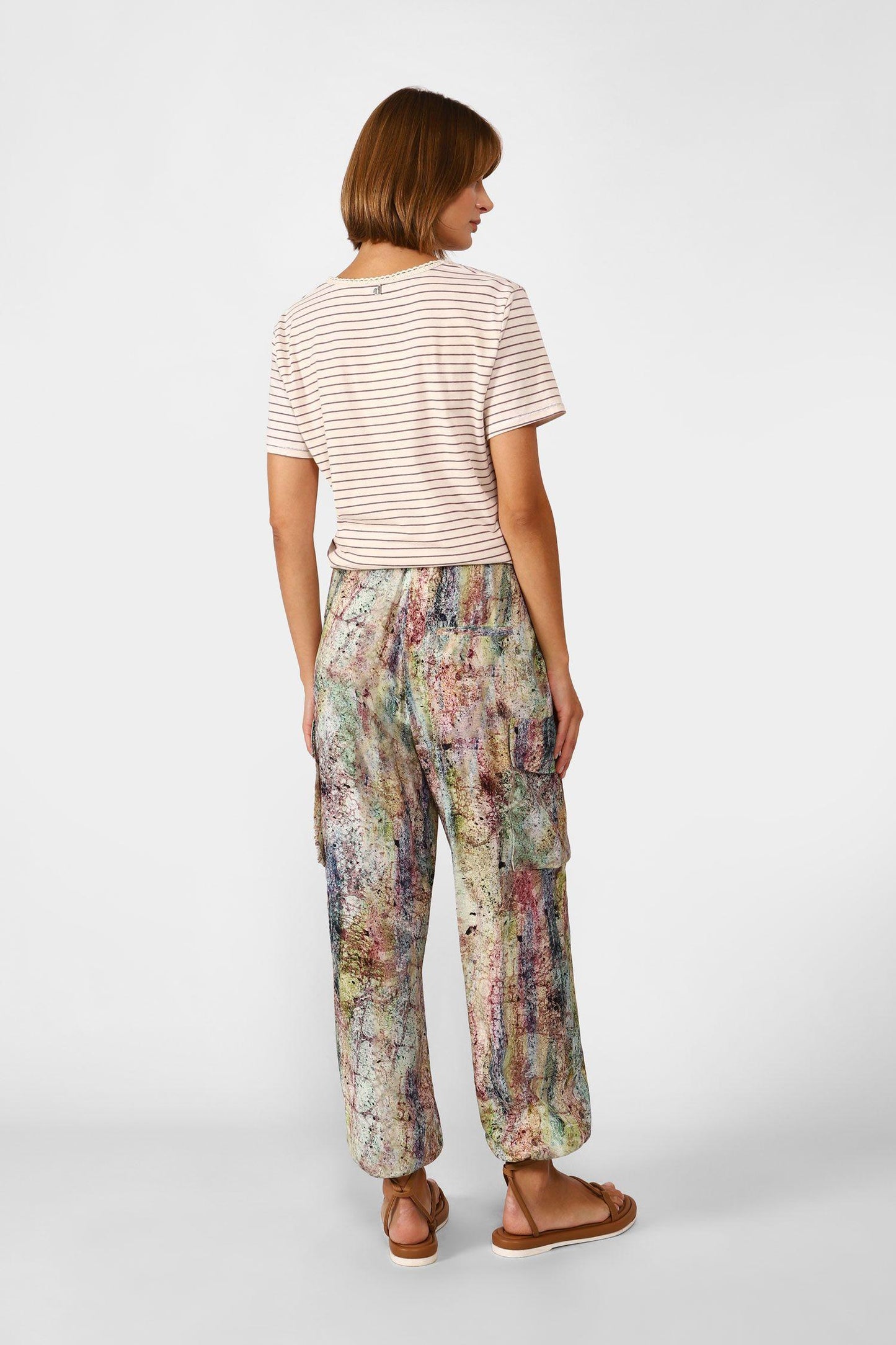 Dixie Pantalone cargo fantasia astratta PCQ3JBMA 01 Dixie