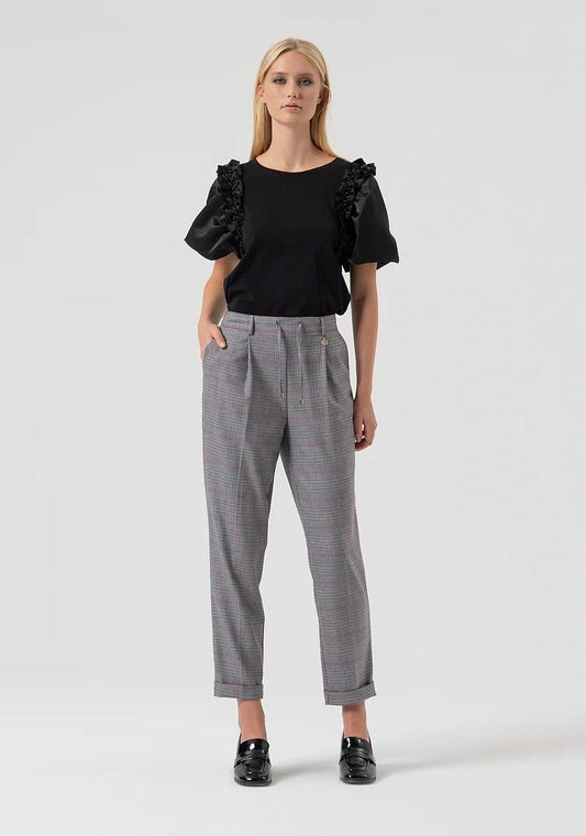 Fracomina Pantalone Jogger principe di galles FR25WV2001W45995 210 Fracomina Preview