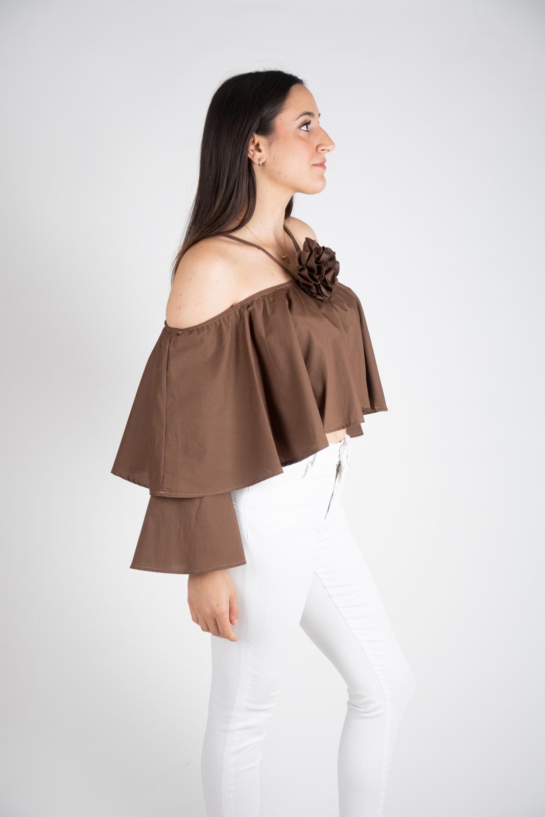 Susymix Top a fascia con volant 32381 04 Susy Mix
