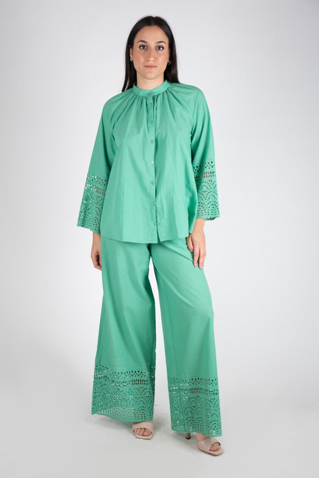 Ji Jil Pantalone palazzo pizzo San Gallo JPE24PA2360PP0085 0077 Ji Jil