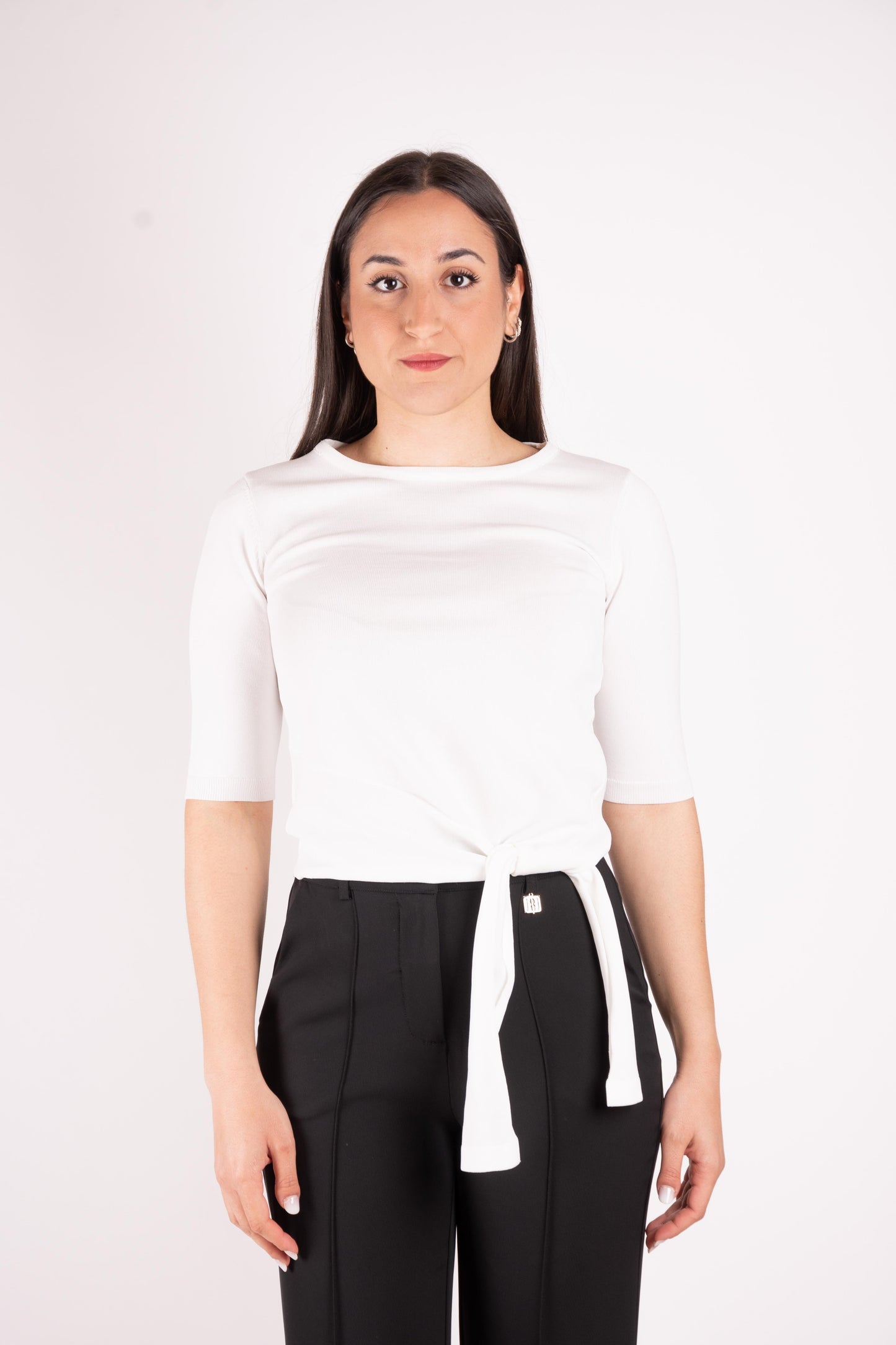 Fracomina Maglia con fiocco FR25ST7002K41601 108 Fracomina Preview