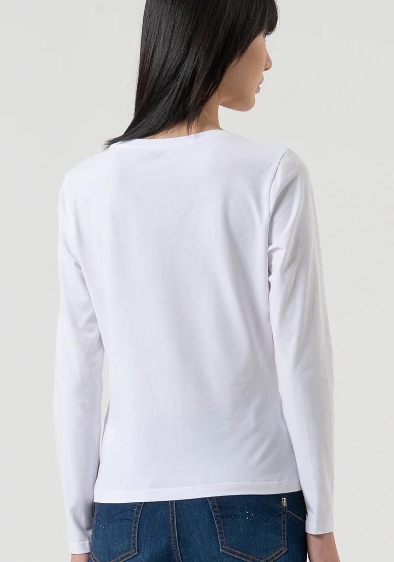 Fracomina T-Shirt logo strass manica lunga FP25WT3020J401N5 278 Fracomina Jeans