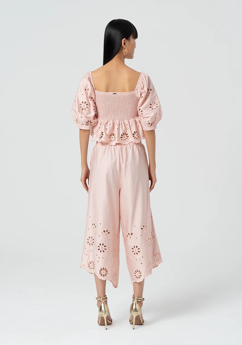 Fracomina pantalone cropped in pizzo San Gallo FJ25SV3002W400E5 F32 Fracomina Easy chic