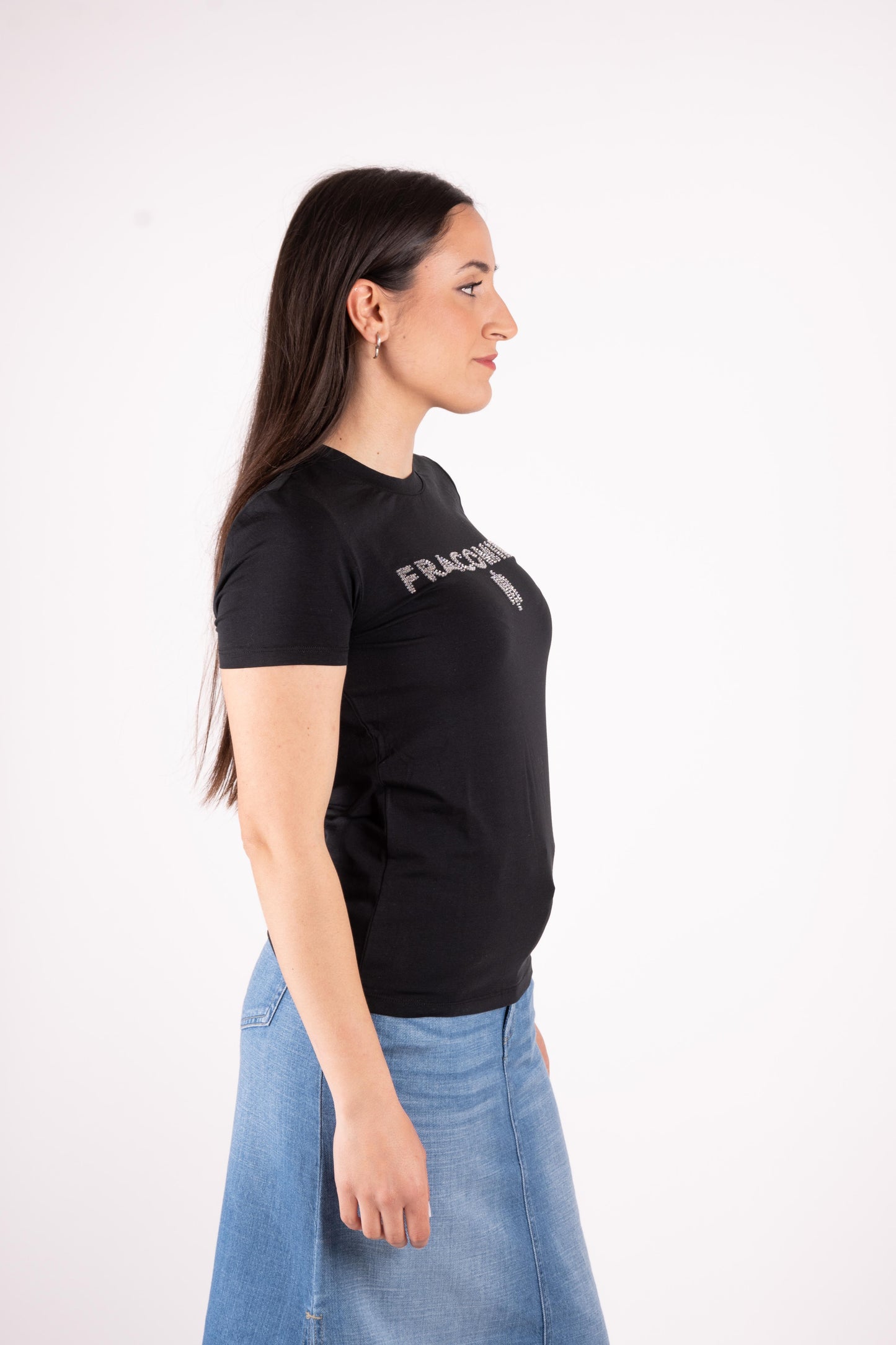 Fracomina T-shirt logo pailletes FP25ST3011J449N5 053 Fracomina Jeans