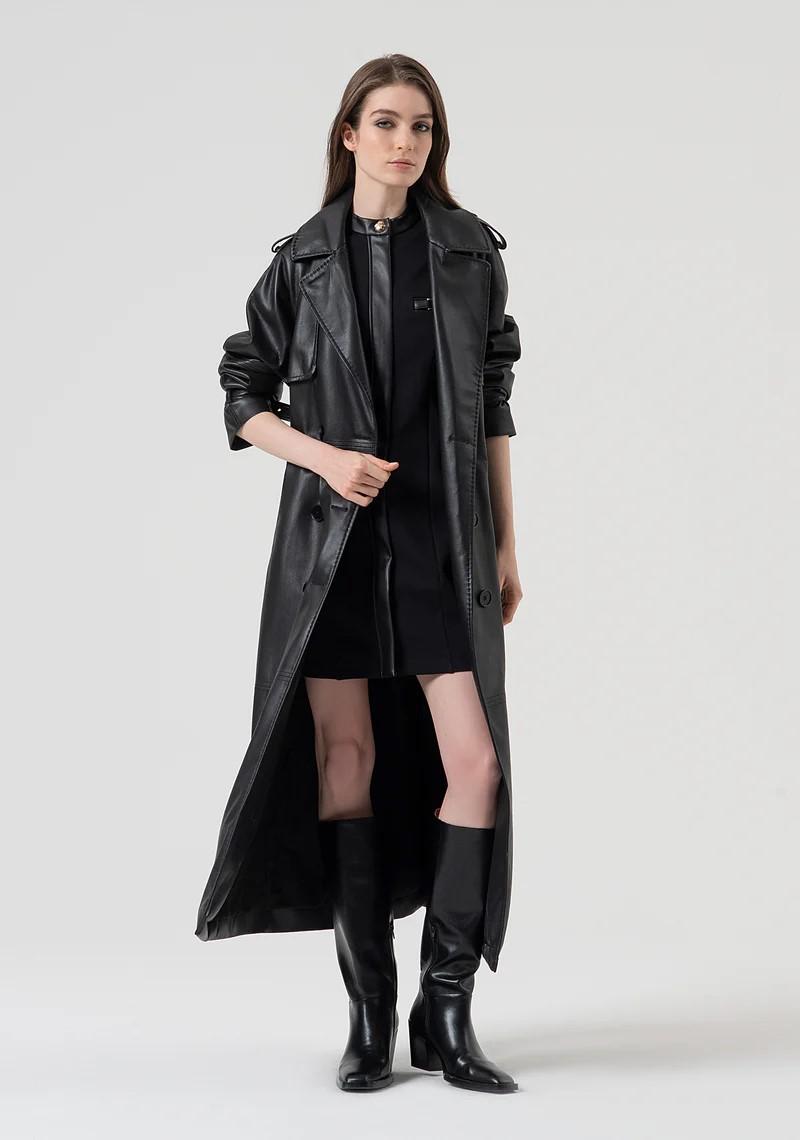 Fracomina Abito mini slim con inserti in ecopelle FR25WD1003W78001 053 Fracomina Preview