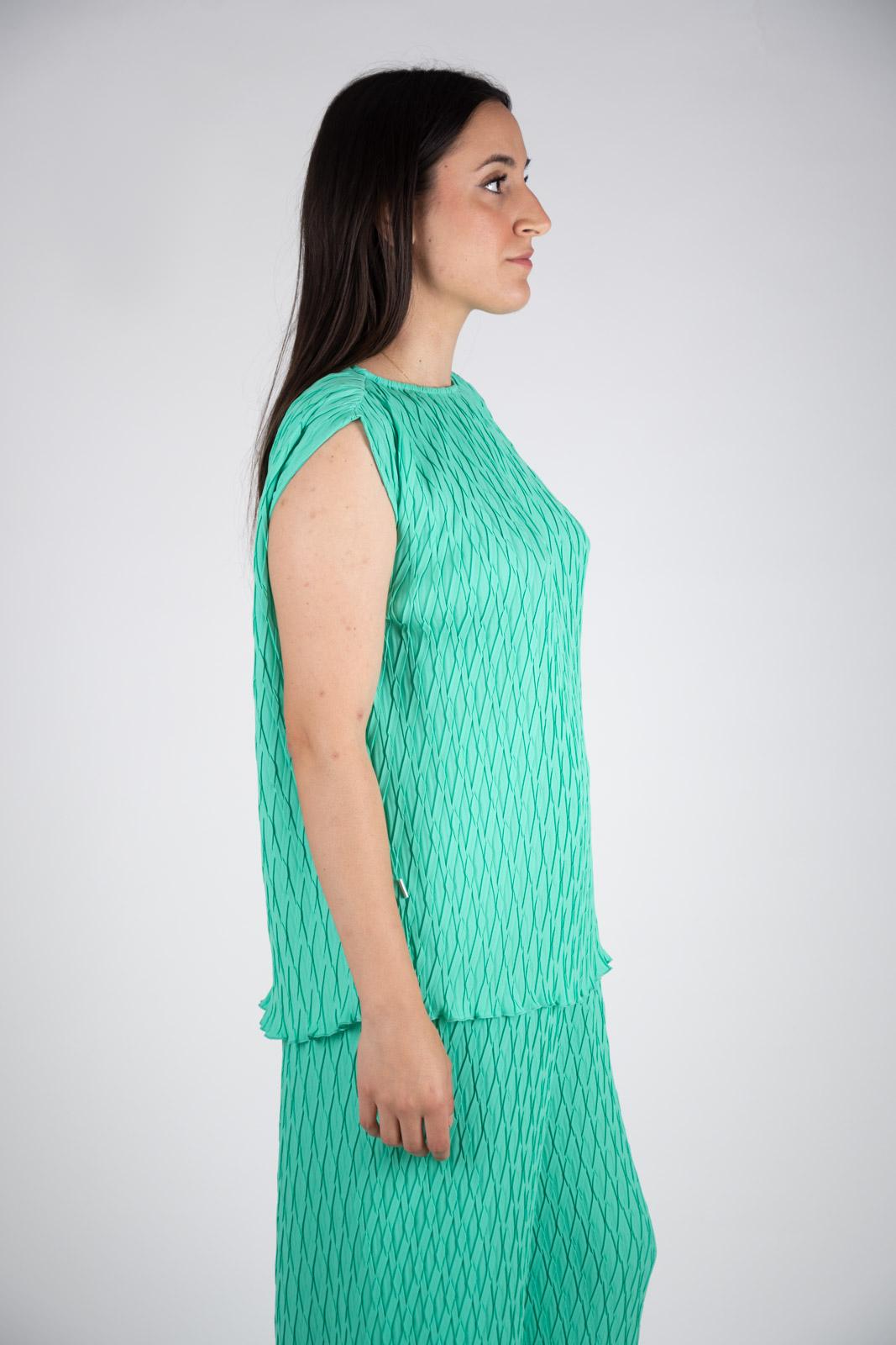 Ji Jil Blusa plissè irregolare JPE24BL2470GG0047 0077 Ji Jil