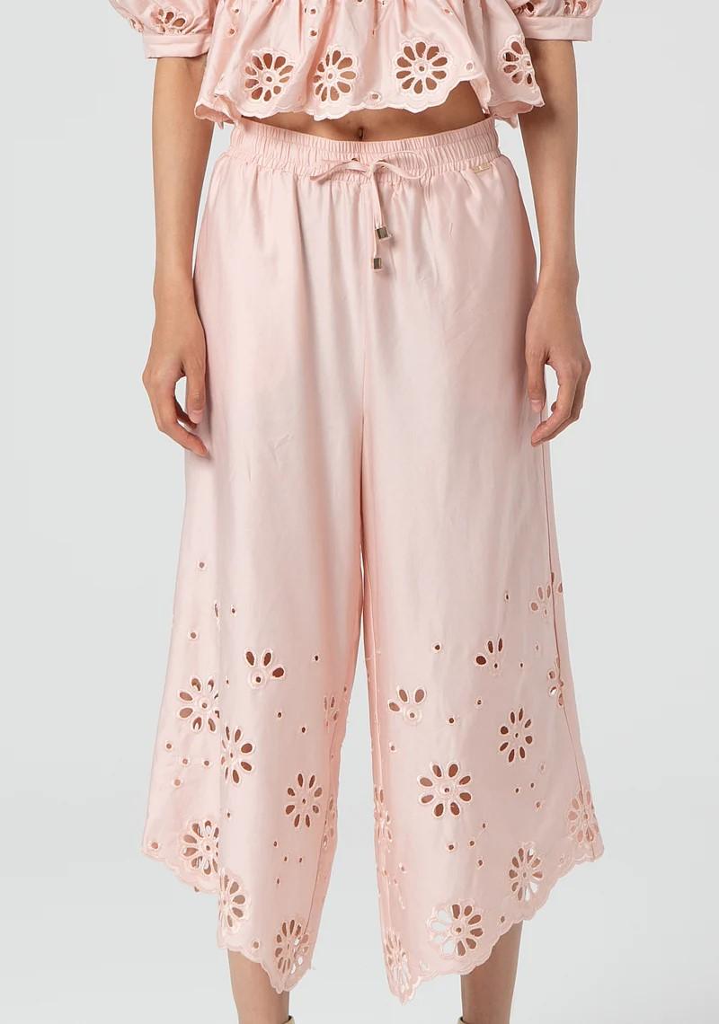Fracomina pantalone cropped in pizzo San Gallo FJ25SV3002W400E5 F32 Fracomina Easy chic