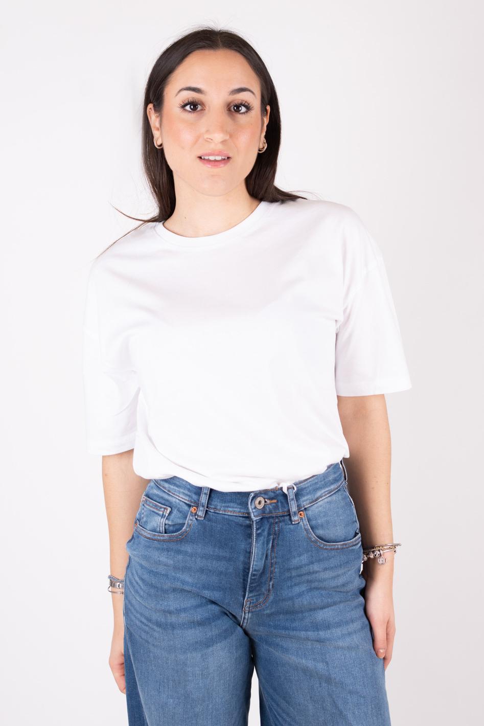 Fracomina T-shirt oversize logo sigla retro FP24ST3006J465N5 278 Fracomina Jeans