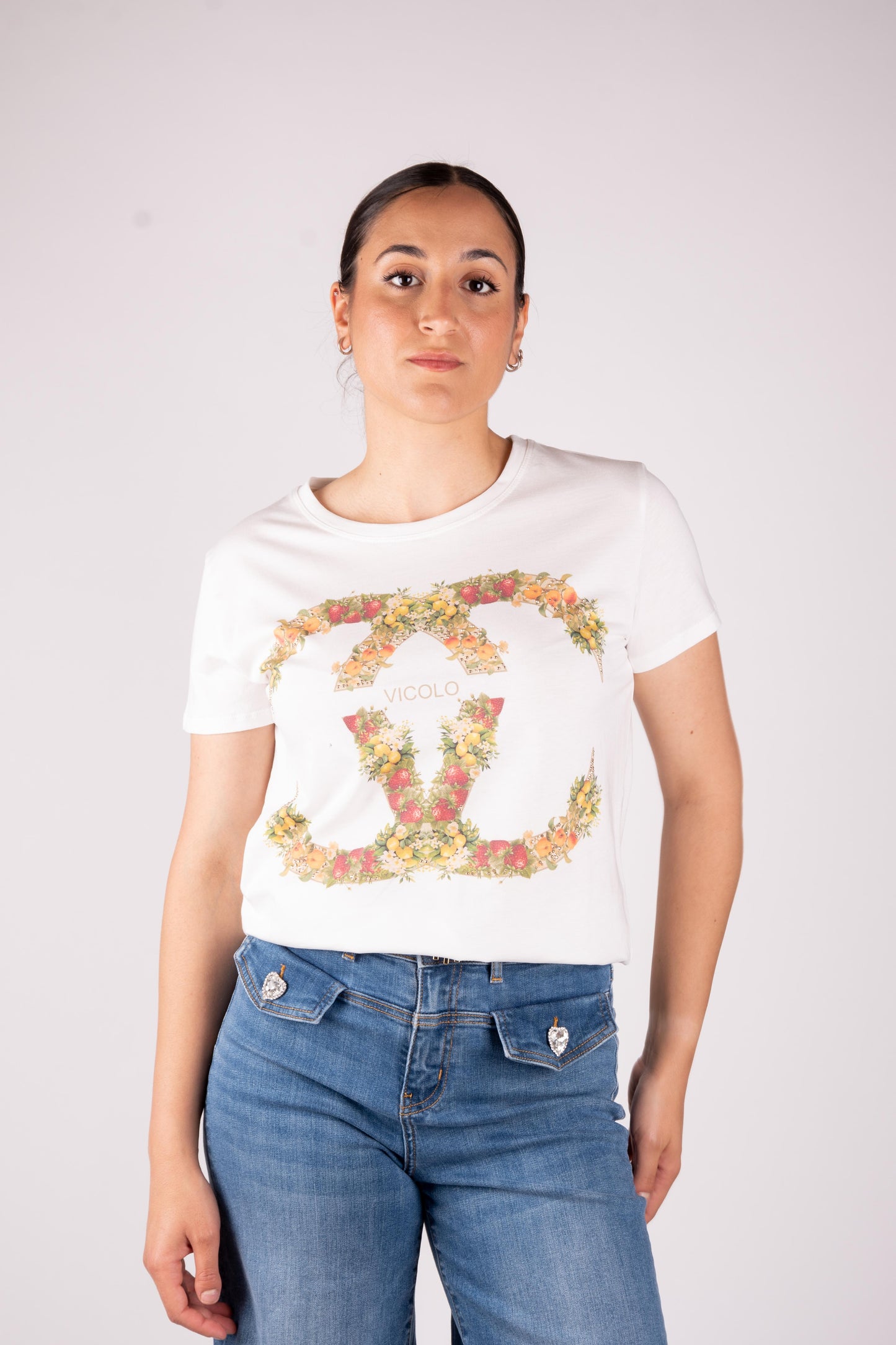 Vicolo T-Shirt Stampa floreale RD1067 01 Vicolo