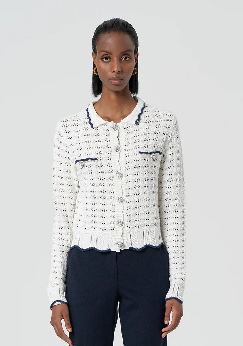 Fracomina Cardigan polo bottone gioiello FR25ST8022K54301 957 Fracomina Preview
