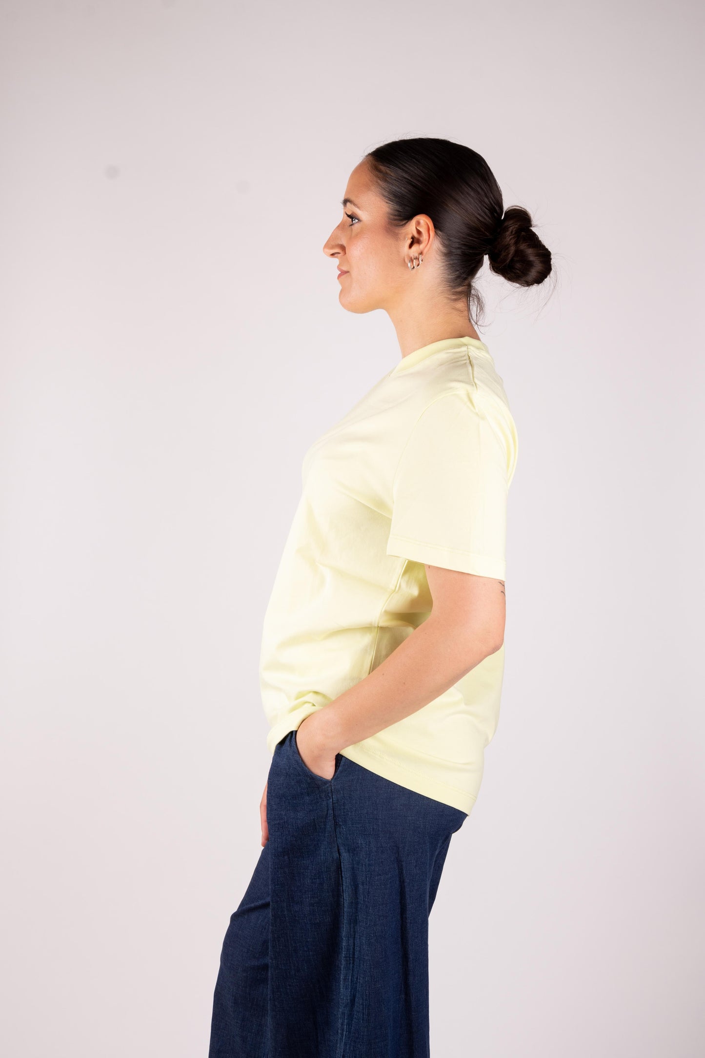 Lumina T-shirt basic cotone unito L8869 02 LUMINA
