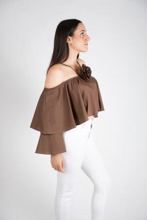Susymix Top a fascia con volant 32381 04 Susy Mix